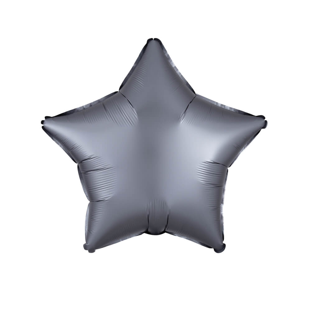 Satin Luxe Graphite Foil Star Balloon 18" - bubblegum market