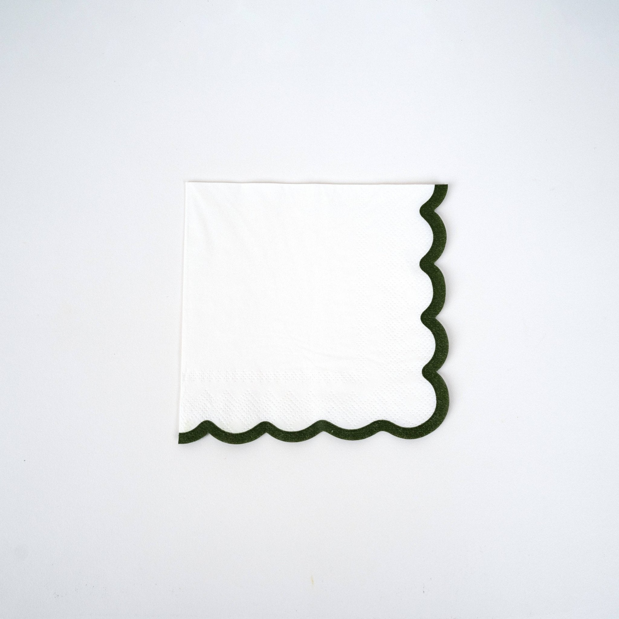 Scalloped Holiday Cocktail Napkins - bubblegum market