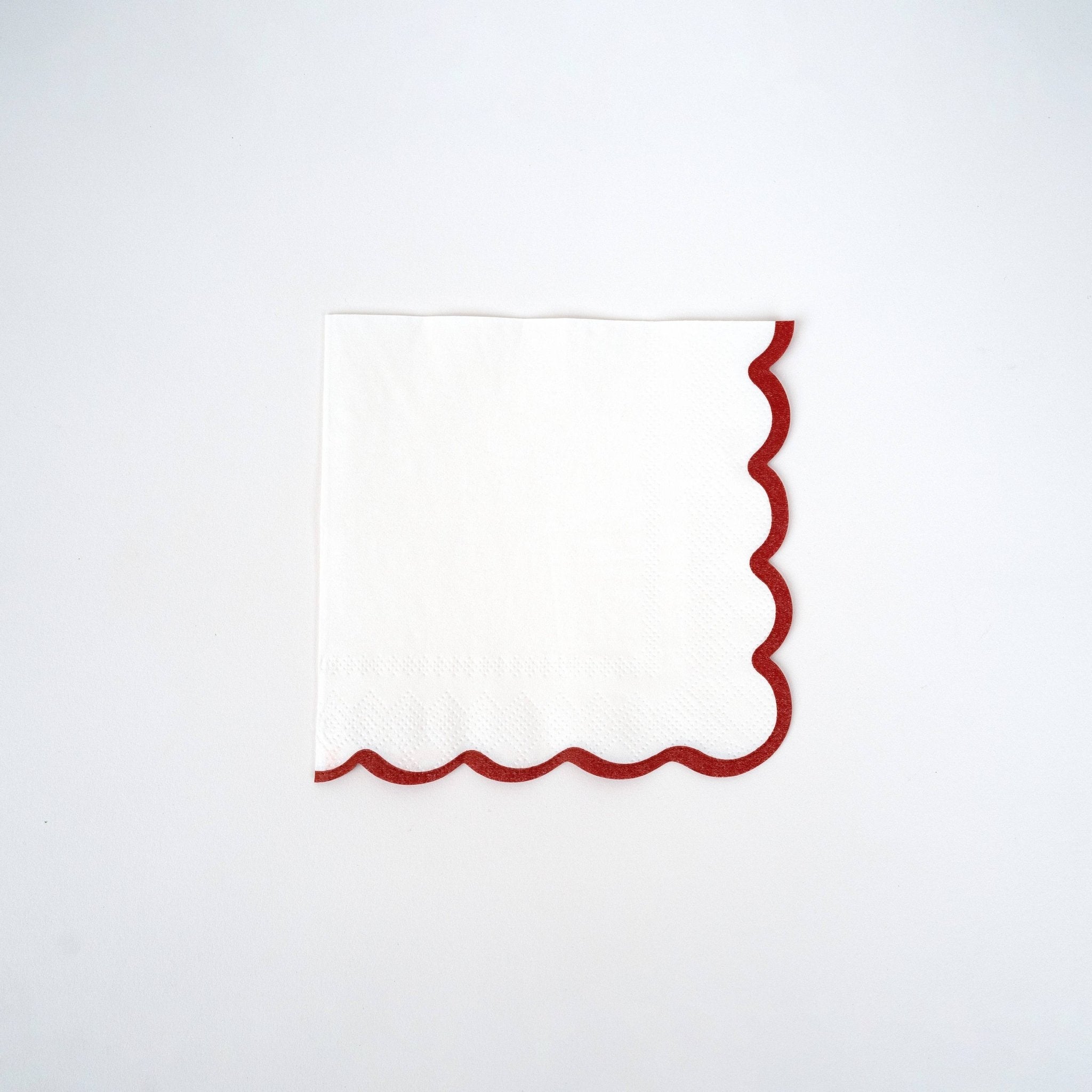Scalloped Holiday Cocktail Napkins - bubblegum market
