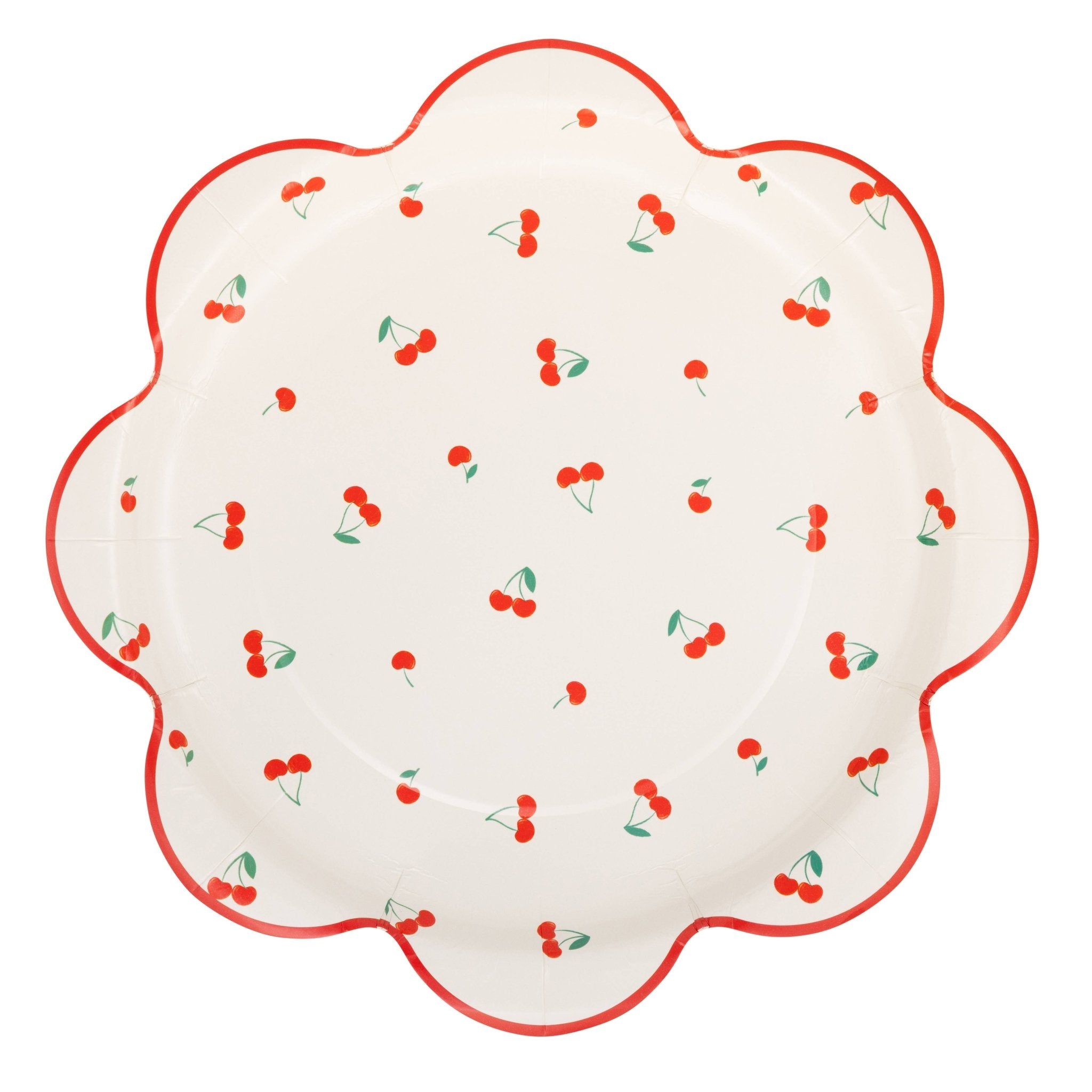 Scattered Cherries Paper Plates 10" - bubblegum market