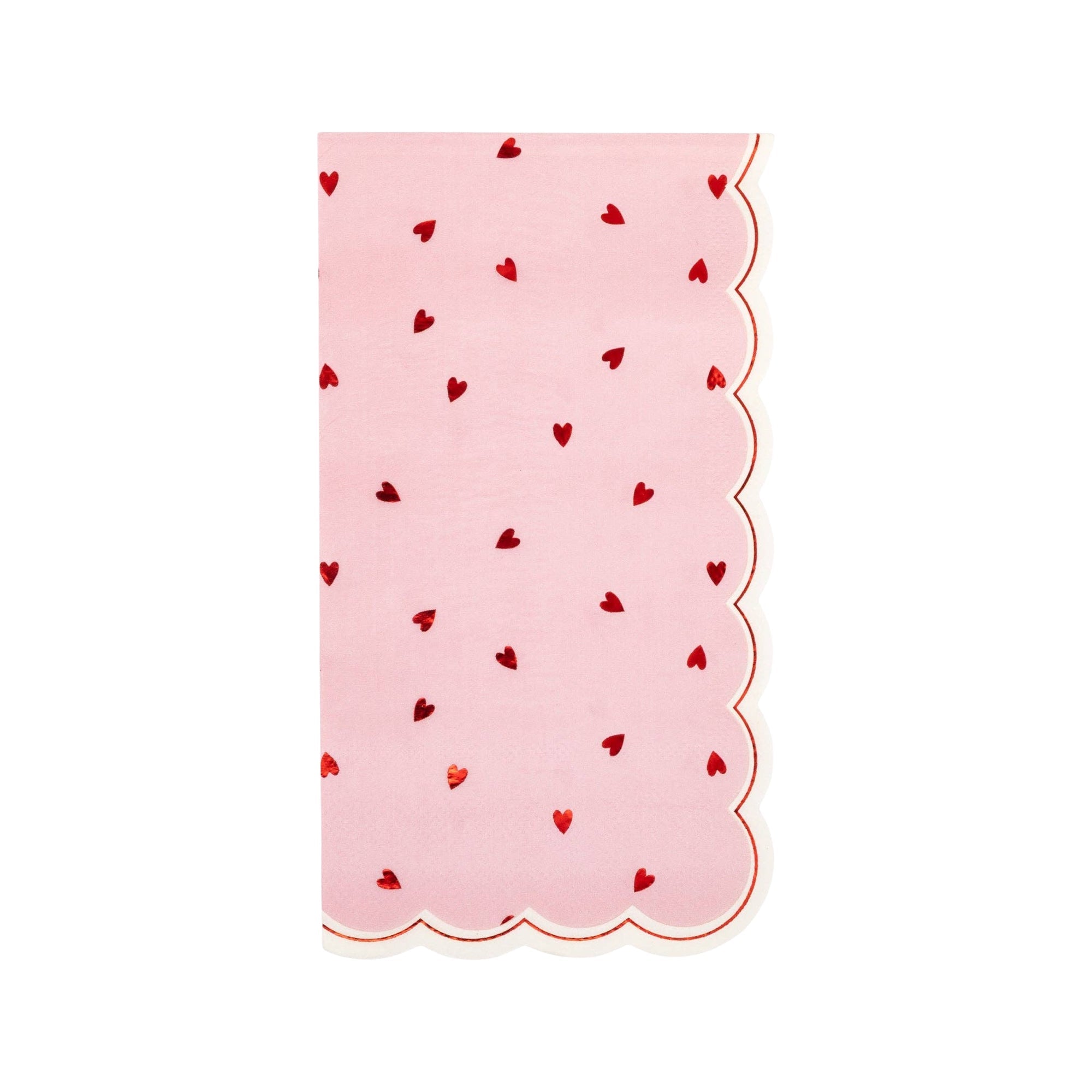 Scattered Hearts Dinner Napkins - bubblegum market