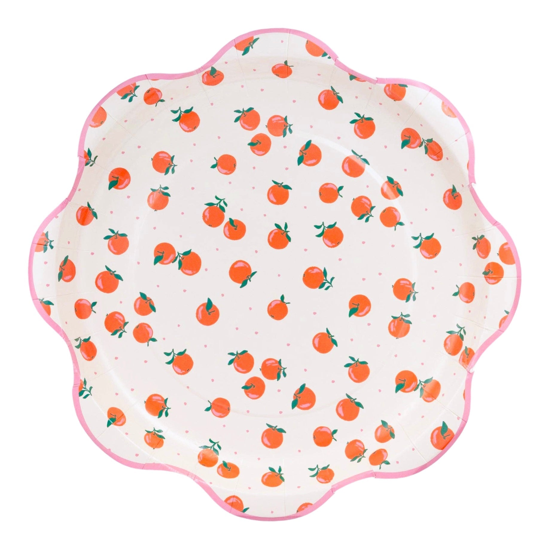 Scattered Oranges Paper Plates 10" - bubblegum market