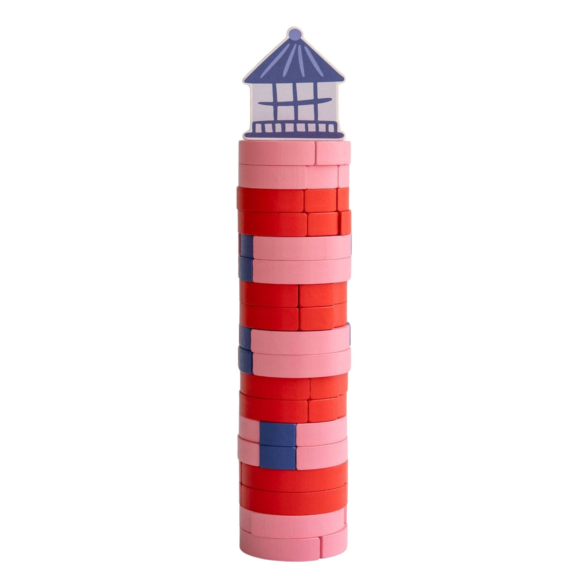 Seaside Lighthouse Lookout Stacking Game - bubblegum market