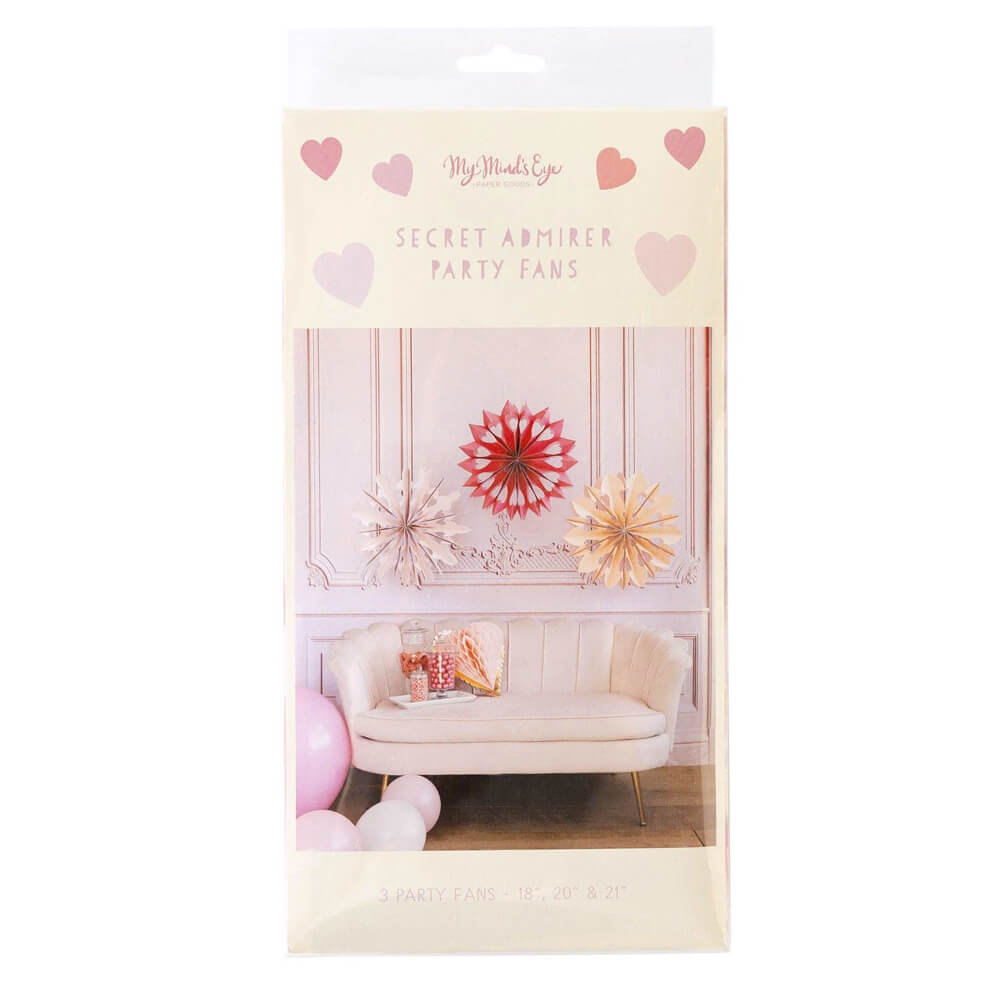 Secret Admirer Wide Paper Fan Set - bubblegum market