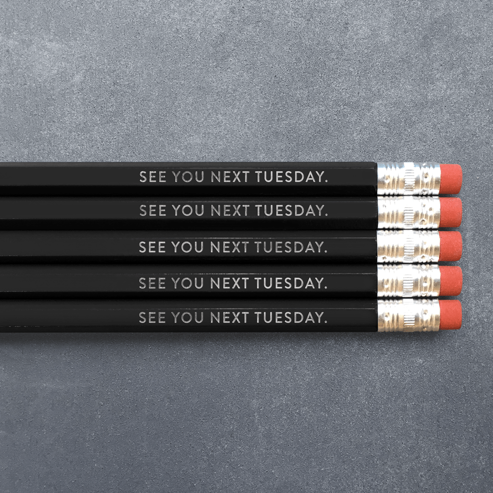 SEE YOU NEXT TUESDAY Black Pencil Pack - bubblegum market
