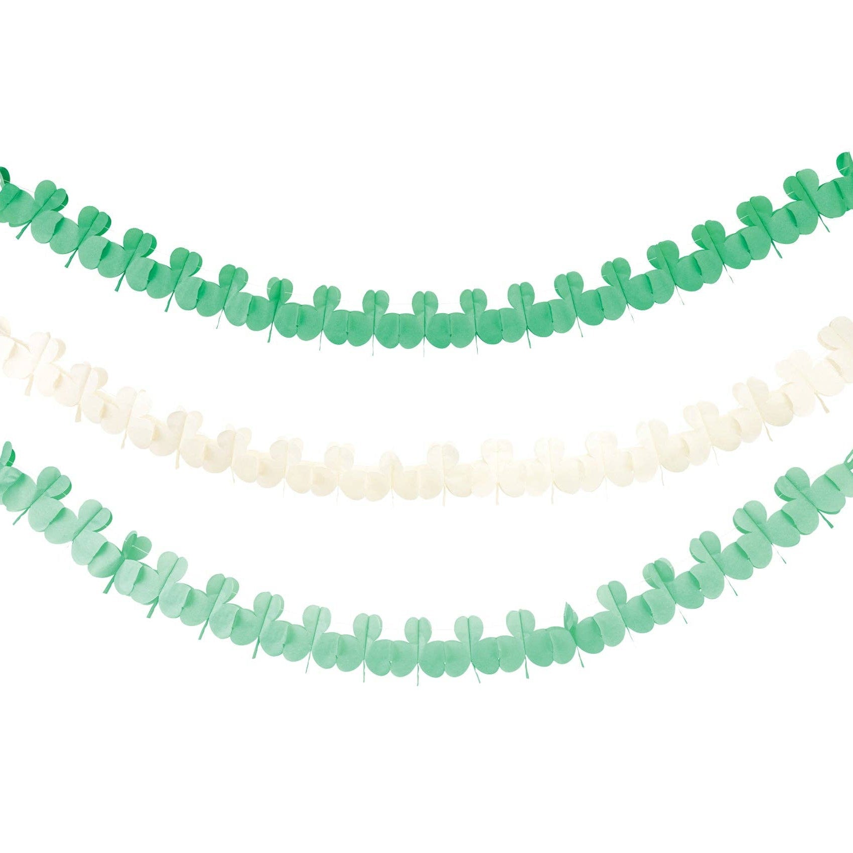 Shamrock Crepe Paper Banner Set - bubblegum market