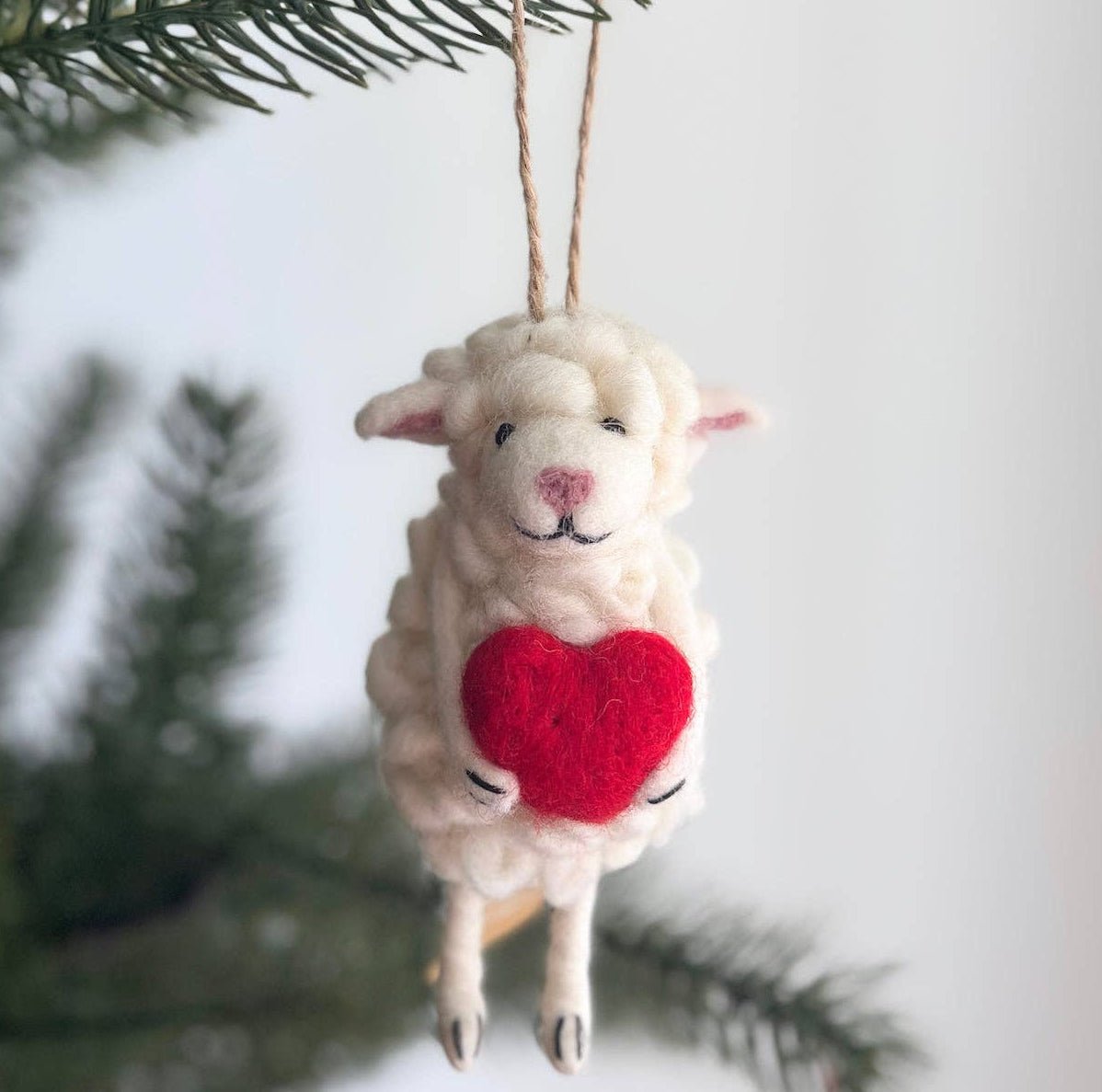 Sheep Holding Heart Ornament - bubblegum market