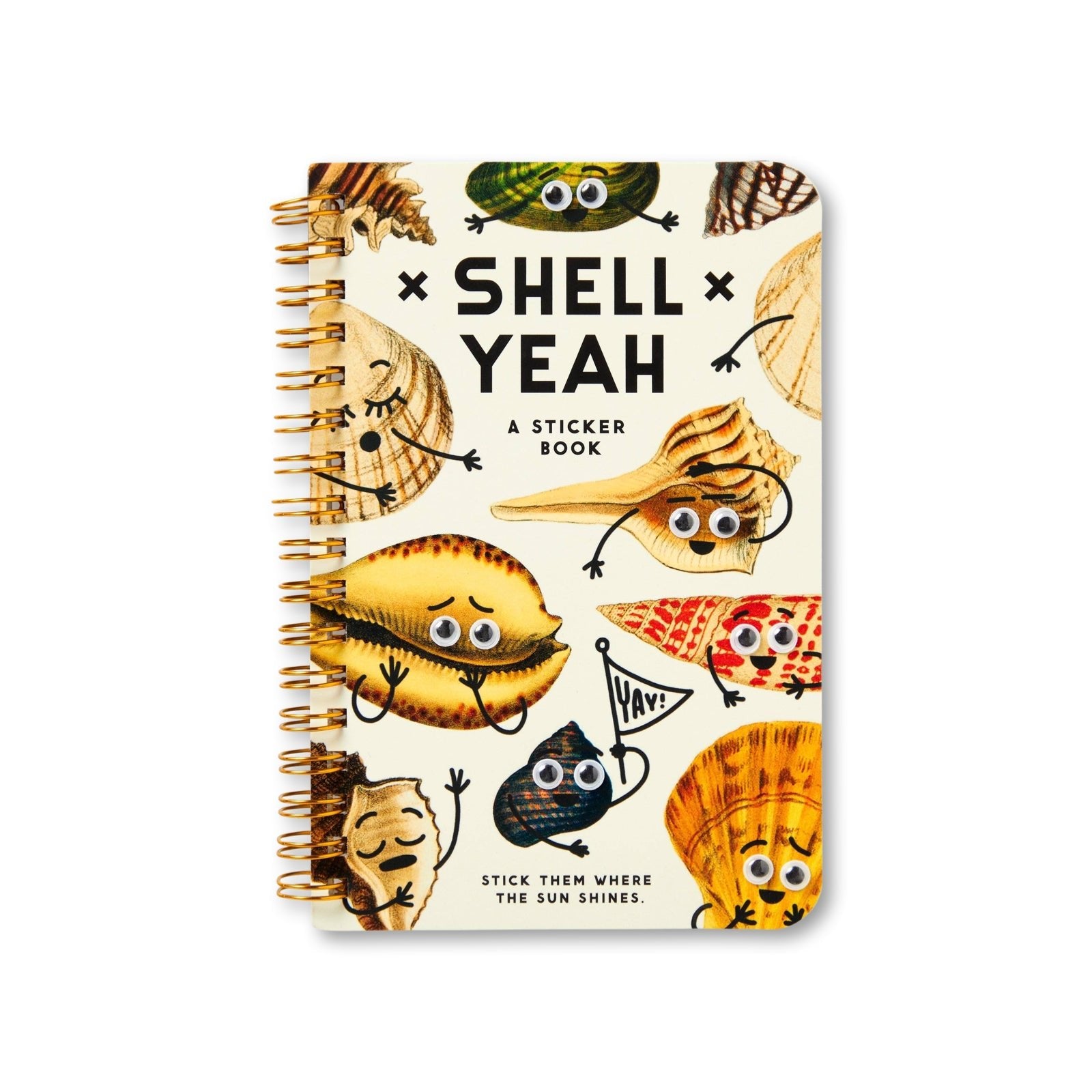 Shell Yeah Googly Eyed Sticker Book - bubblegum market