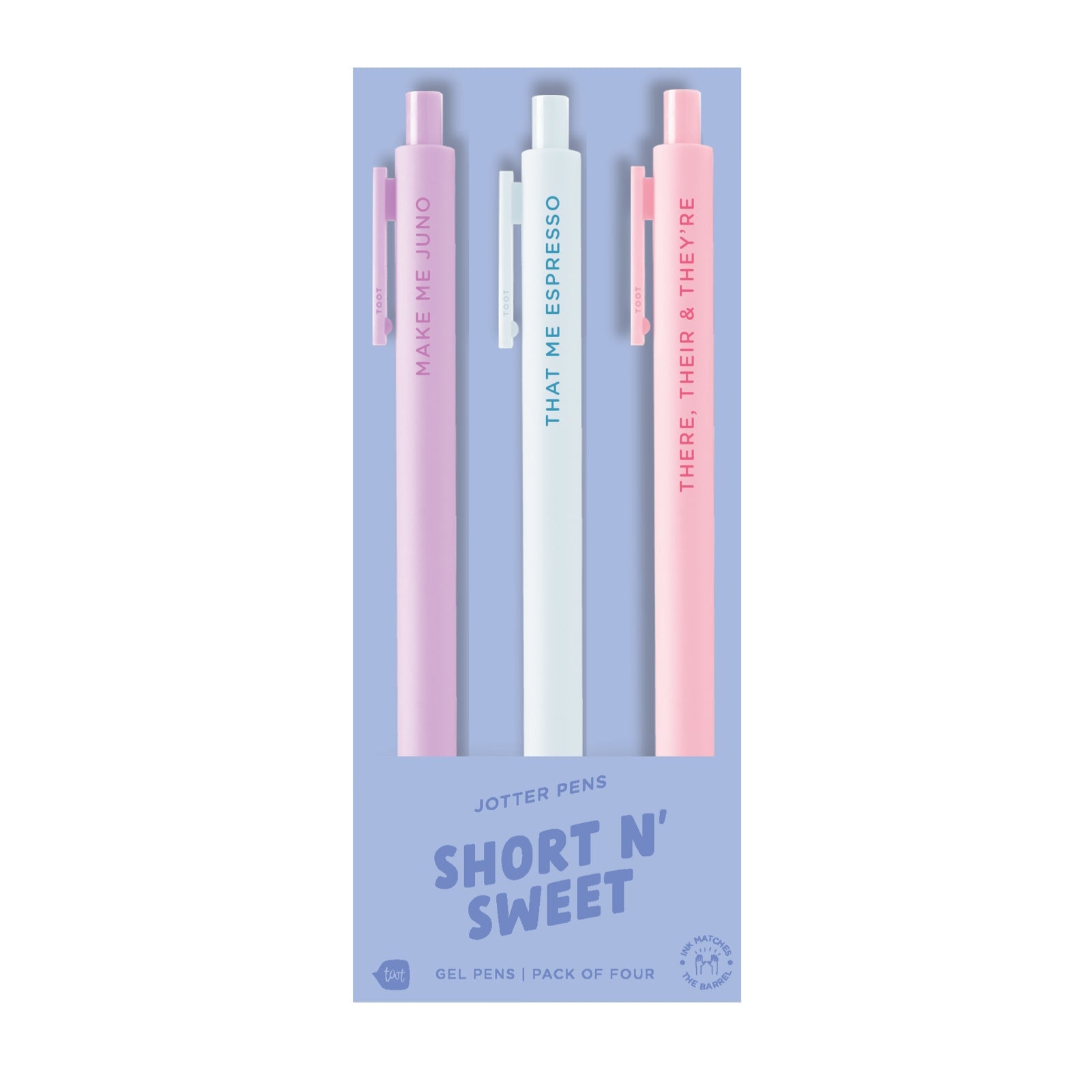 SHORT N SWEET Jotter Pen Set - bubblegum market