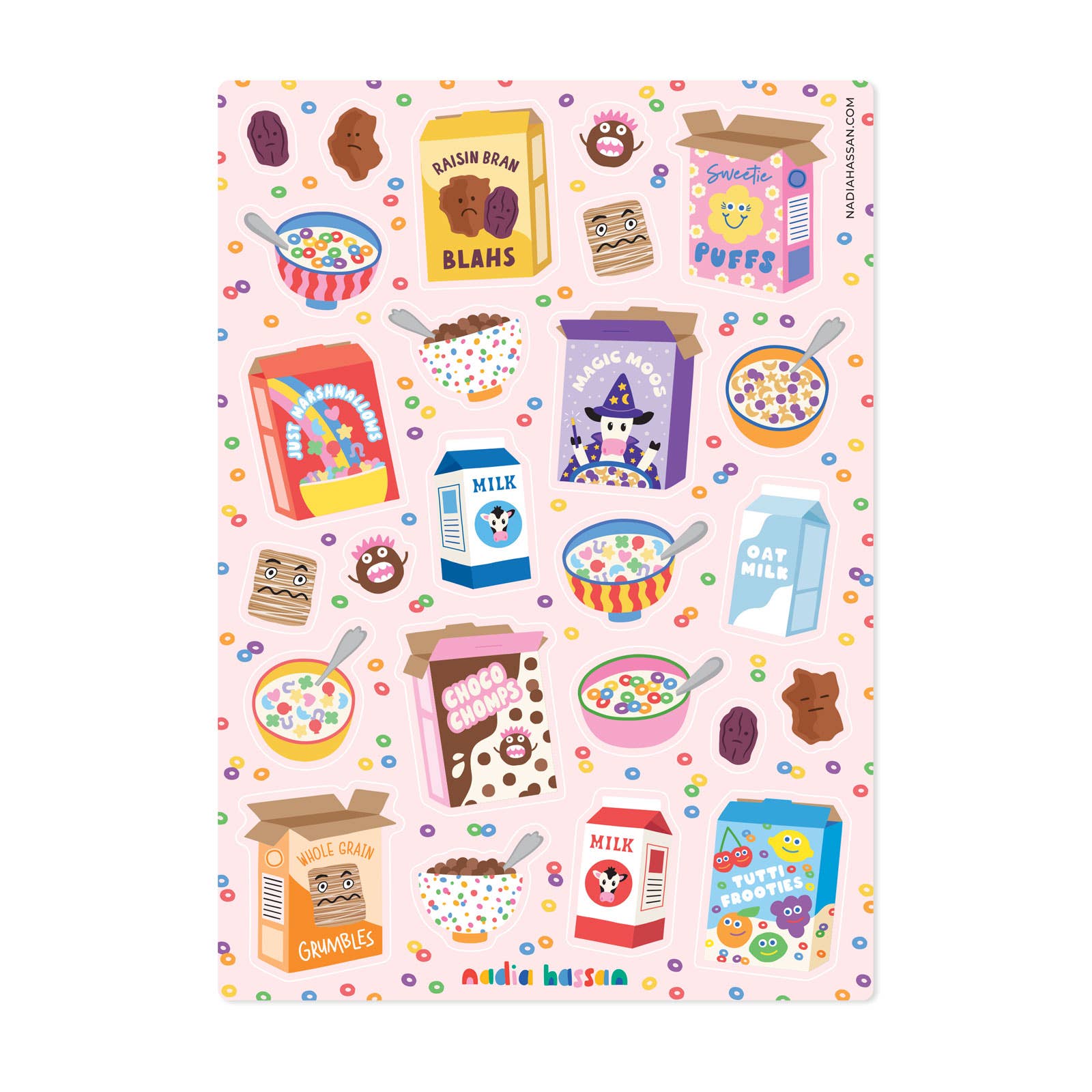 Silly Cereals Vinyl Sticker Sheet - bubblegum market