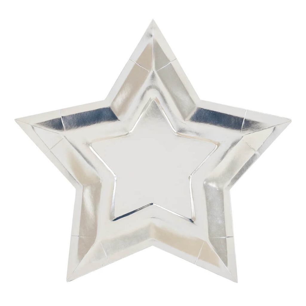 silver-foil-star-shaped-plates-red-white-blue-july-fourth