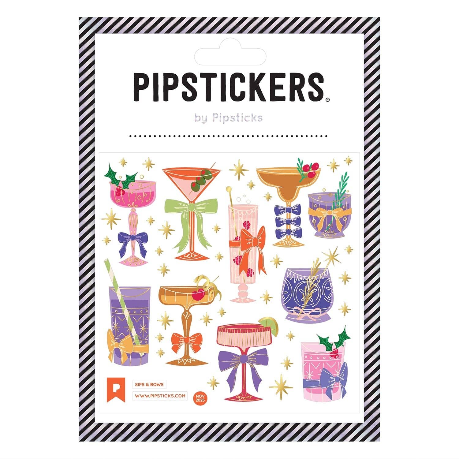 Sips & Bows Stickers - bubblegum market
