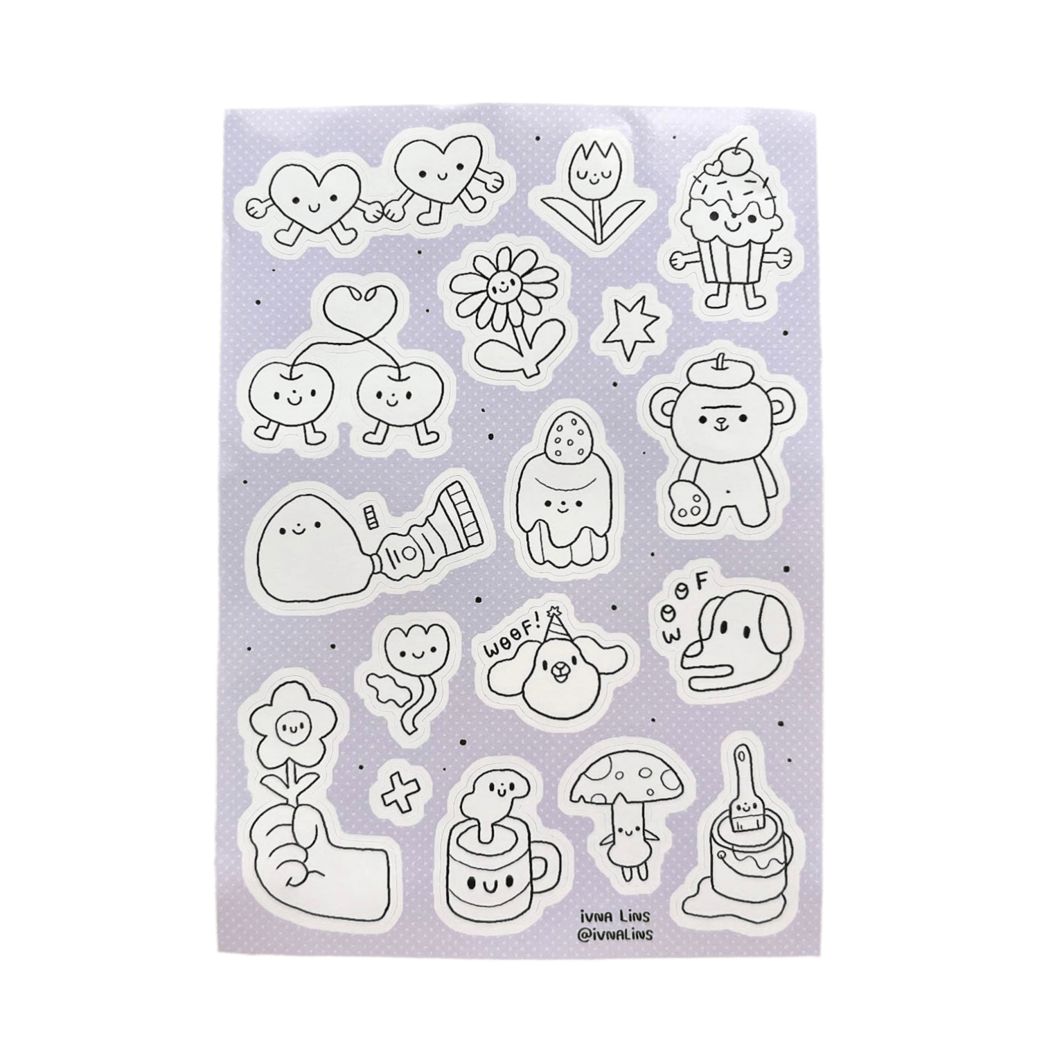 Sketchbook Doodles Sticker Sheet - bubblegum market