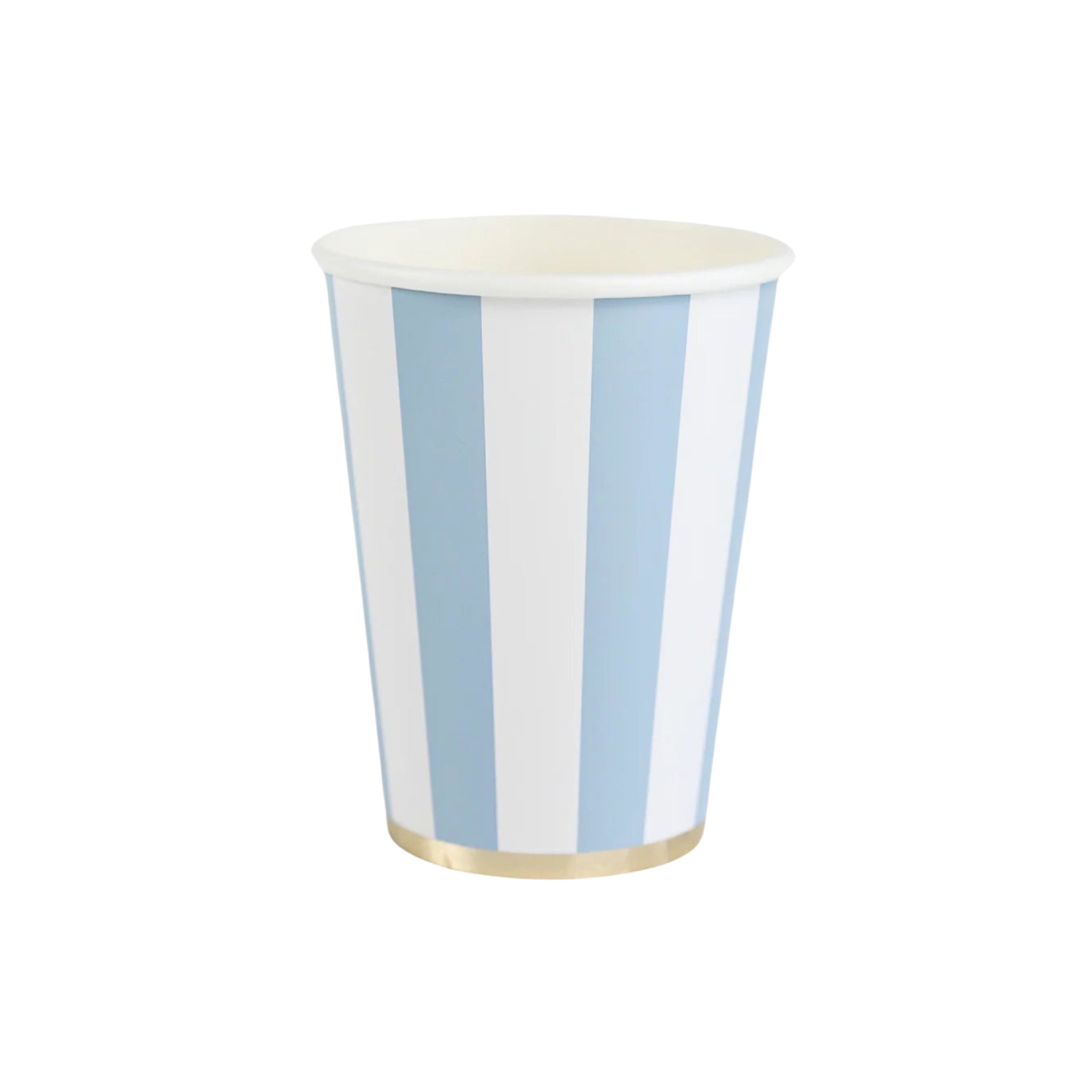 Sky Blue Cabana Stripe Paper Party Cups - bubblegum market