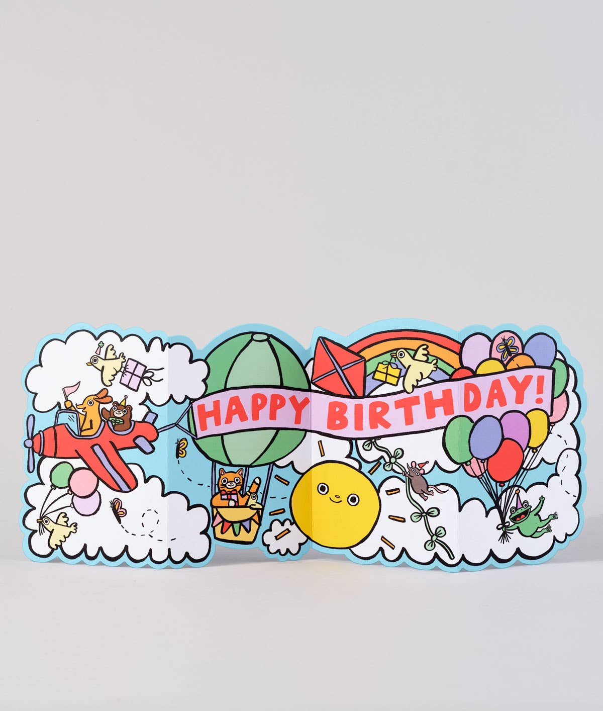 Sky Parade Large Fold Out Kid's Birthday Card - bubblegum market