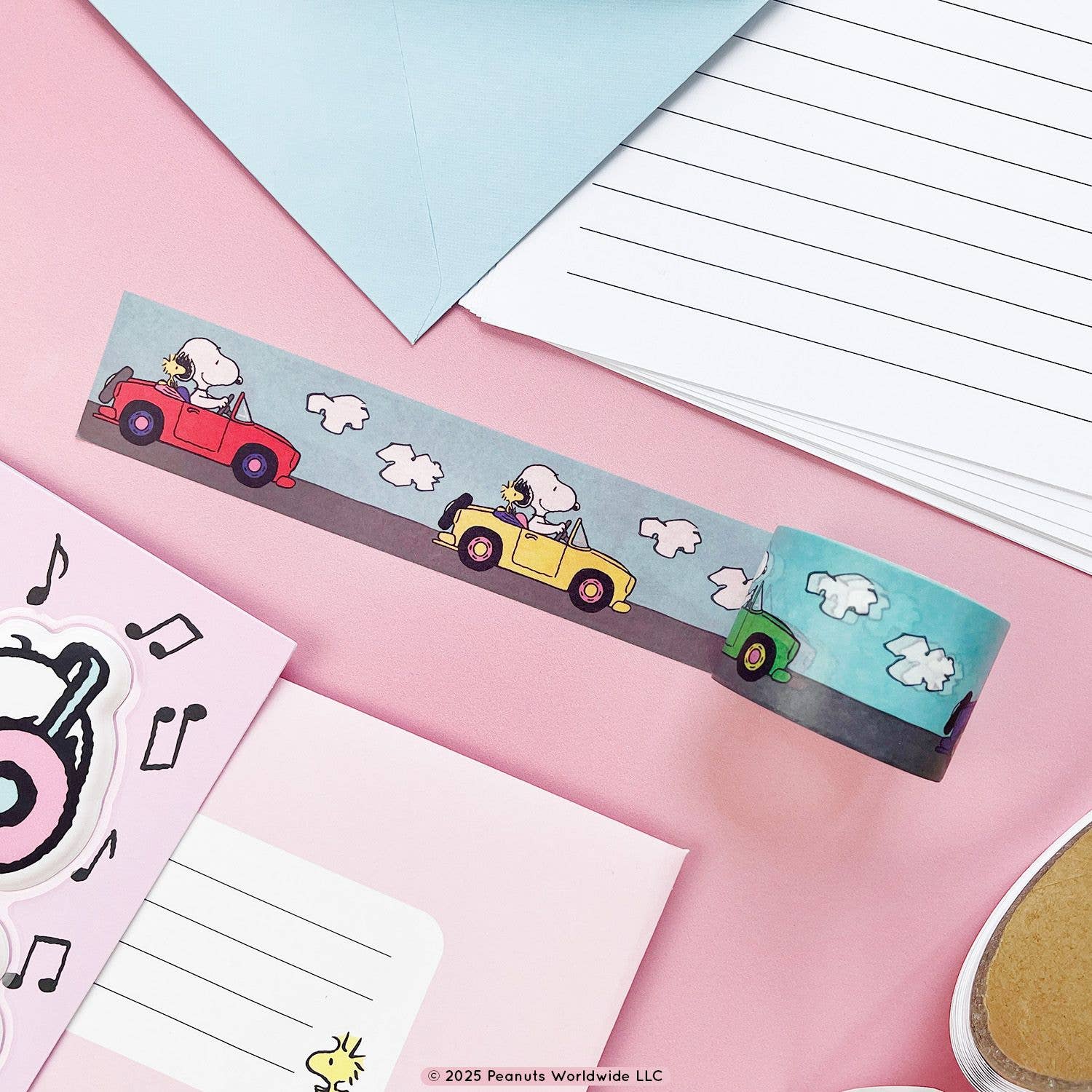 Snoopy & Woodstock On The Road Washi Tape - bubblegum market