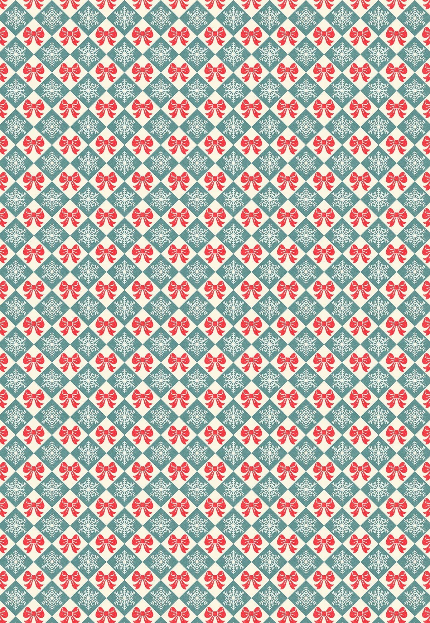 Snowflakes Wrapping Paper Sheets (Roll of 3)  - bubblegum market