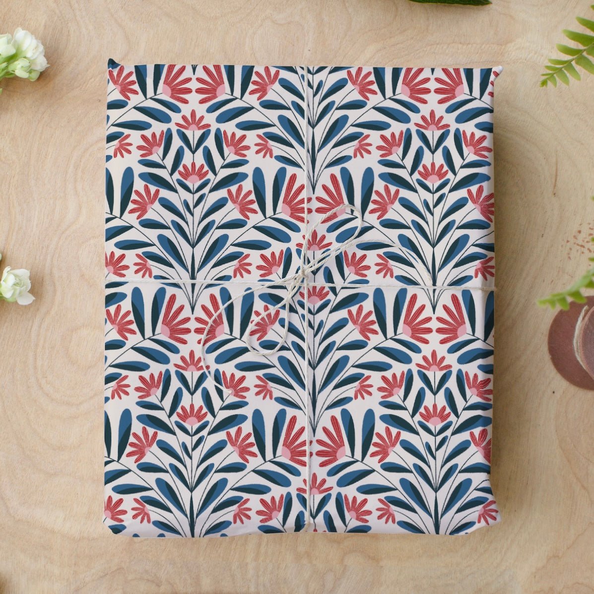 Snowflora Botanical Wrapping Paper Sheets (Roll of 2) - bubblegum market