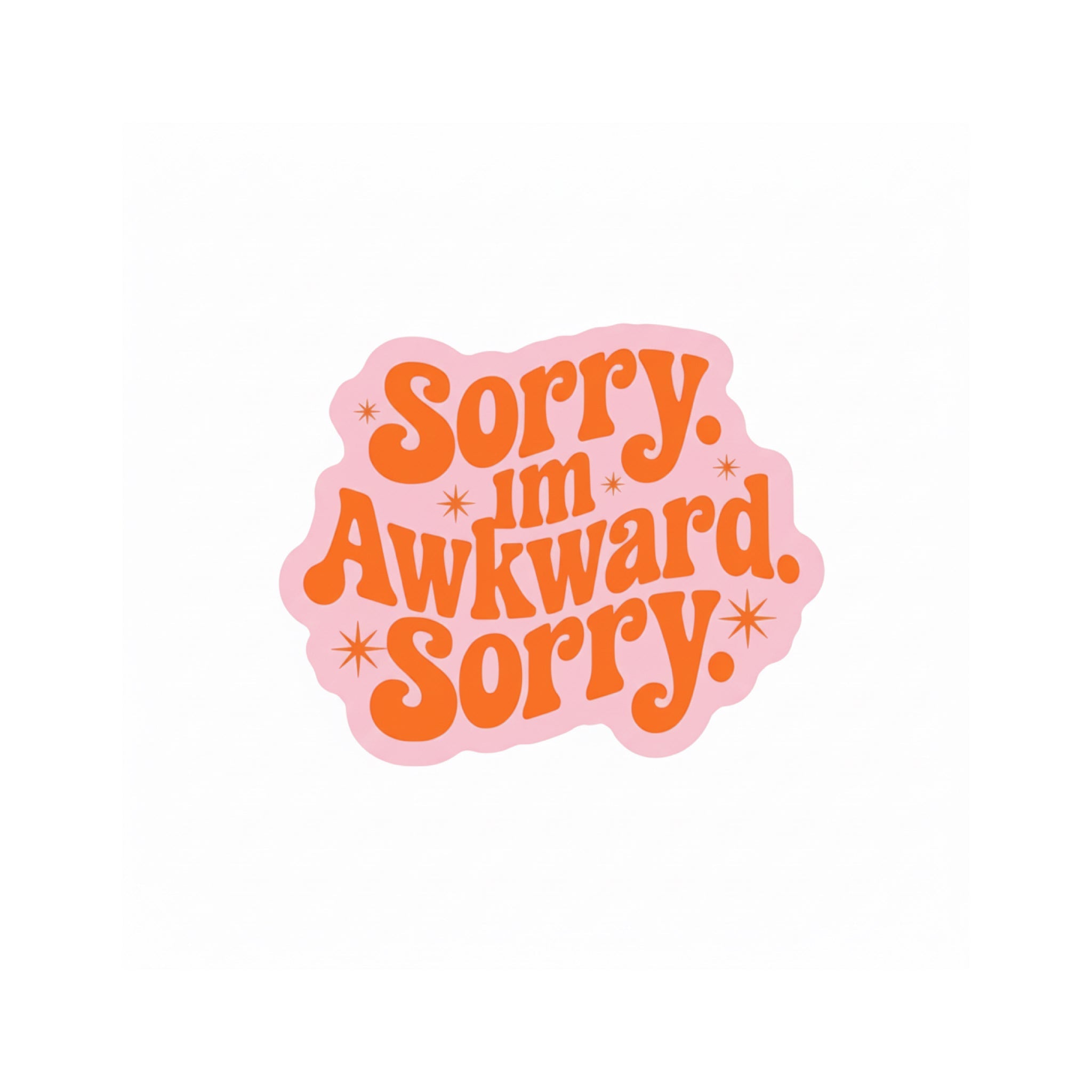 Sorry I'm Awkward Vinyl Sticker - bubblegum market