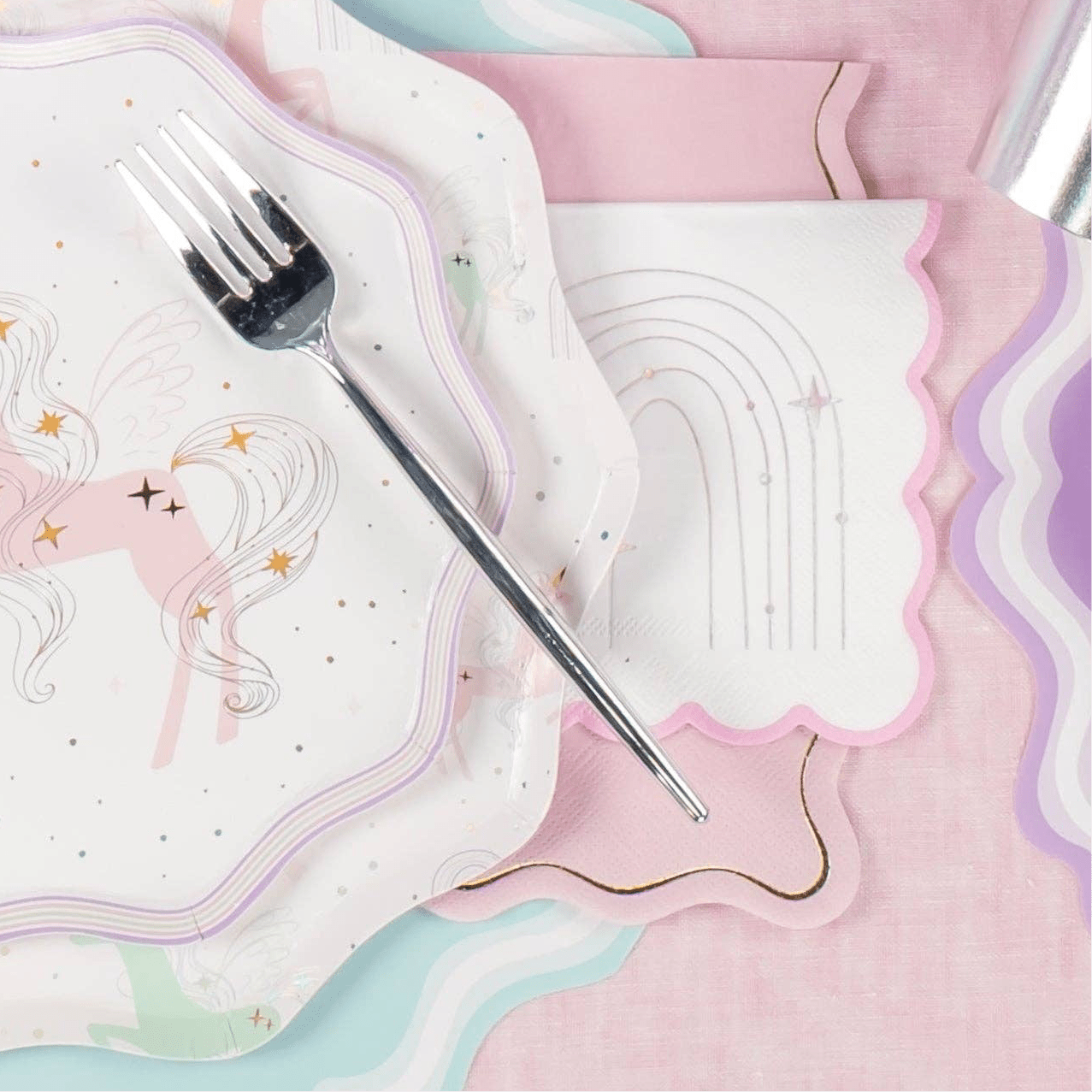 Sparkle Rainbow Beverage Napkins - bubblegum market