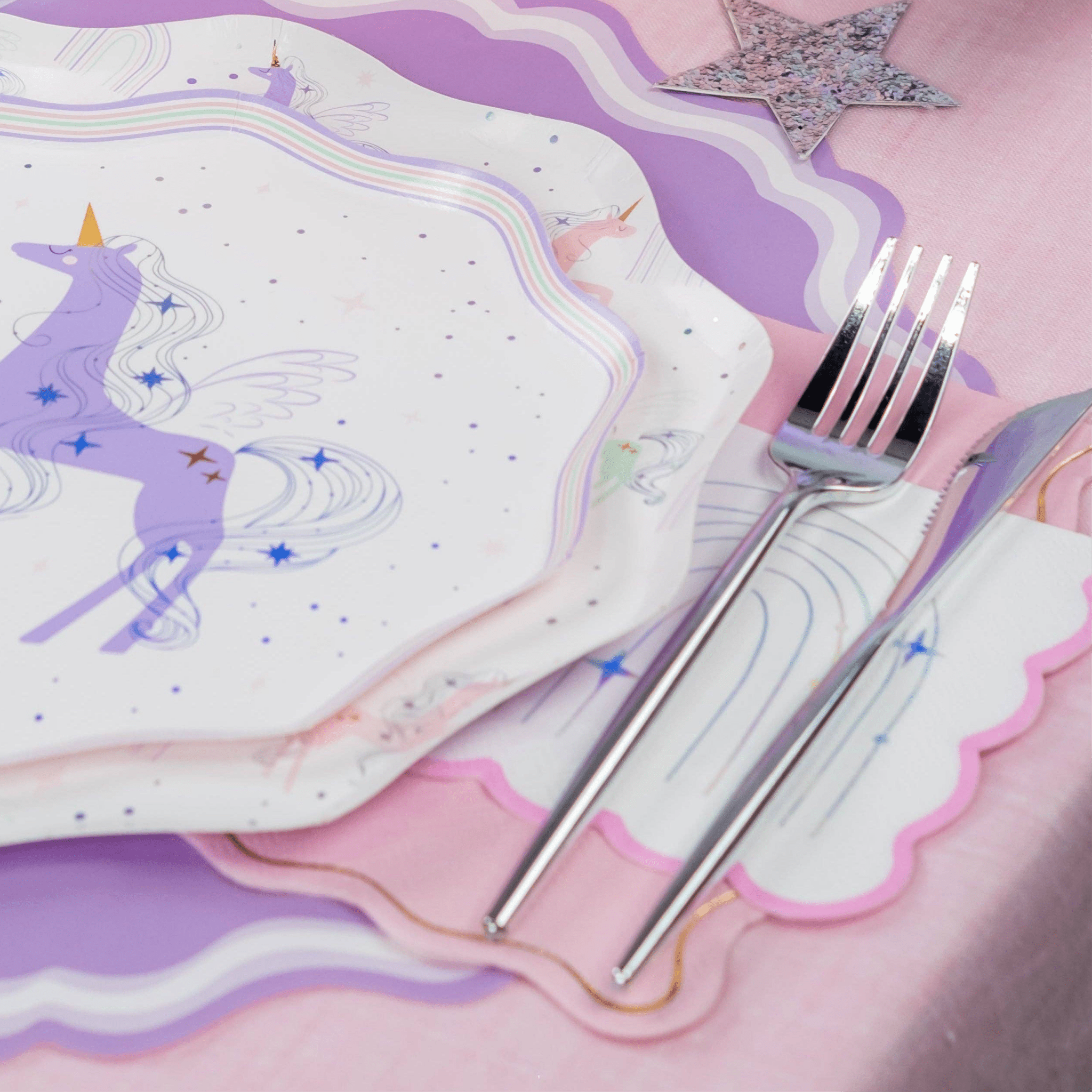Sparkle Rainbow Beverage Napkins - bubblegum market