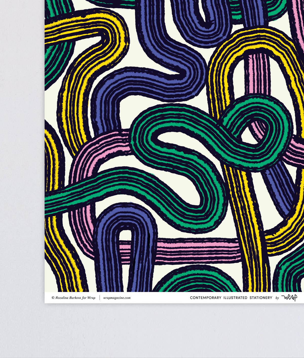 Spirals Gift Wrap Sheet - bubblegum market