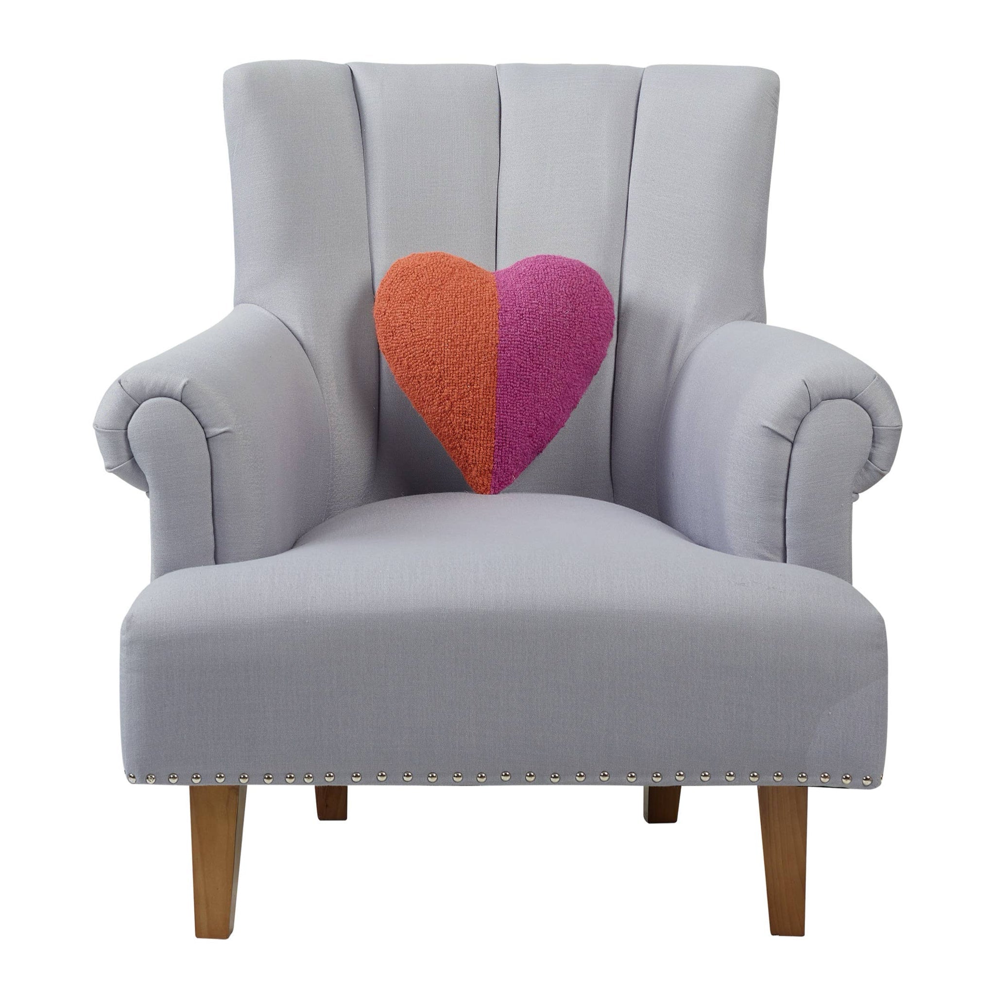 Split Heart Hook Pillow - bubblegum market