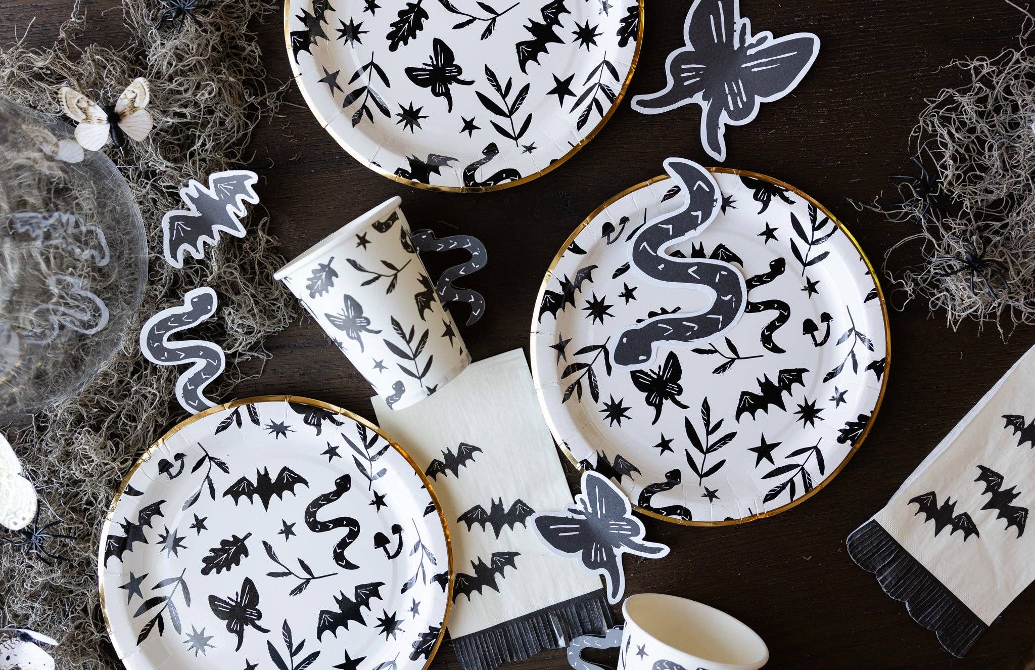 Spooky Icons Snake Handle Party Cups - bubblegum market
