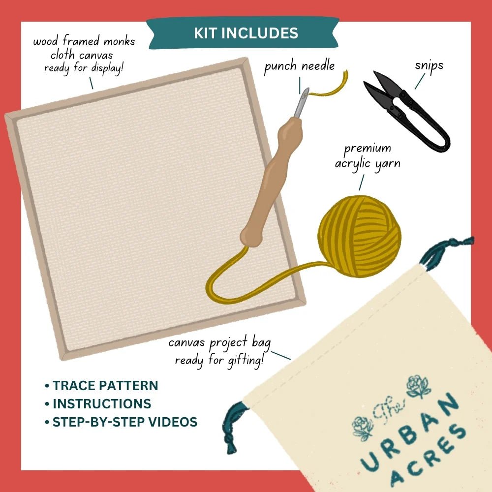 Spring Butterfly Punch Needle Frame Kit - bubblegum market