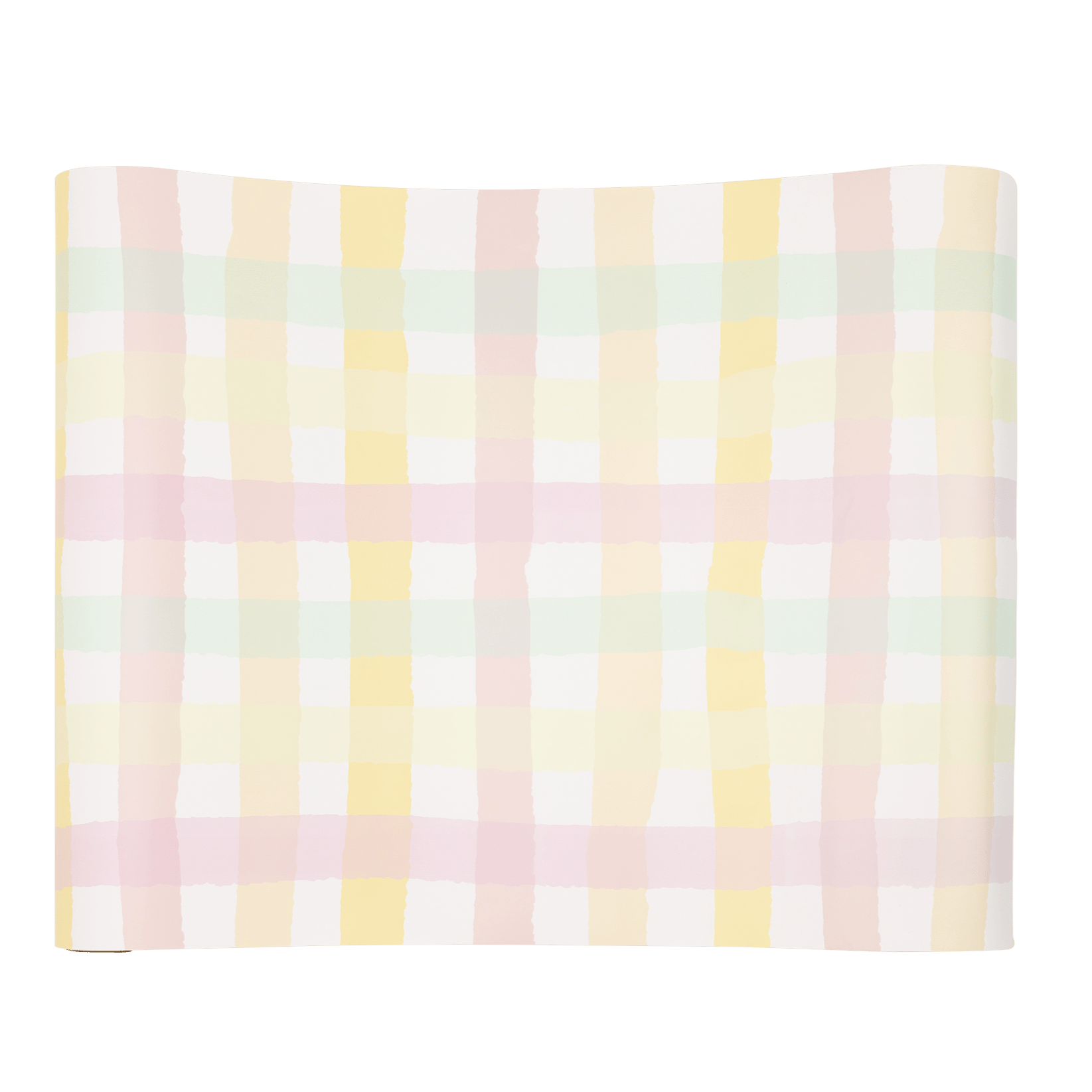 Spring Checks Paper Table Runner - bubblegum market