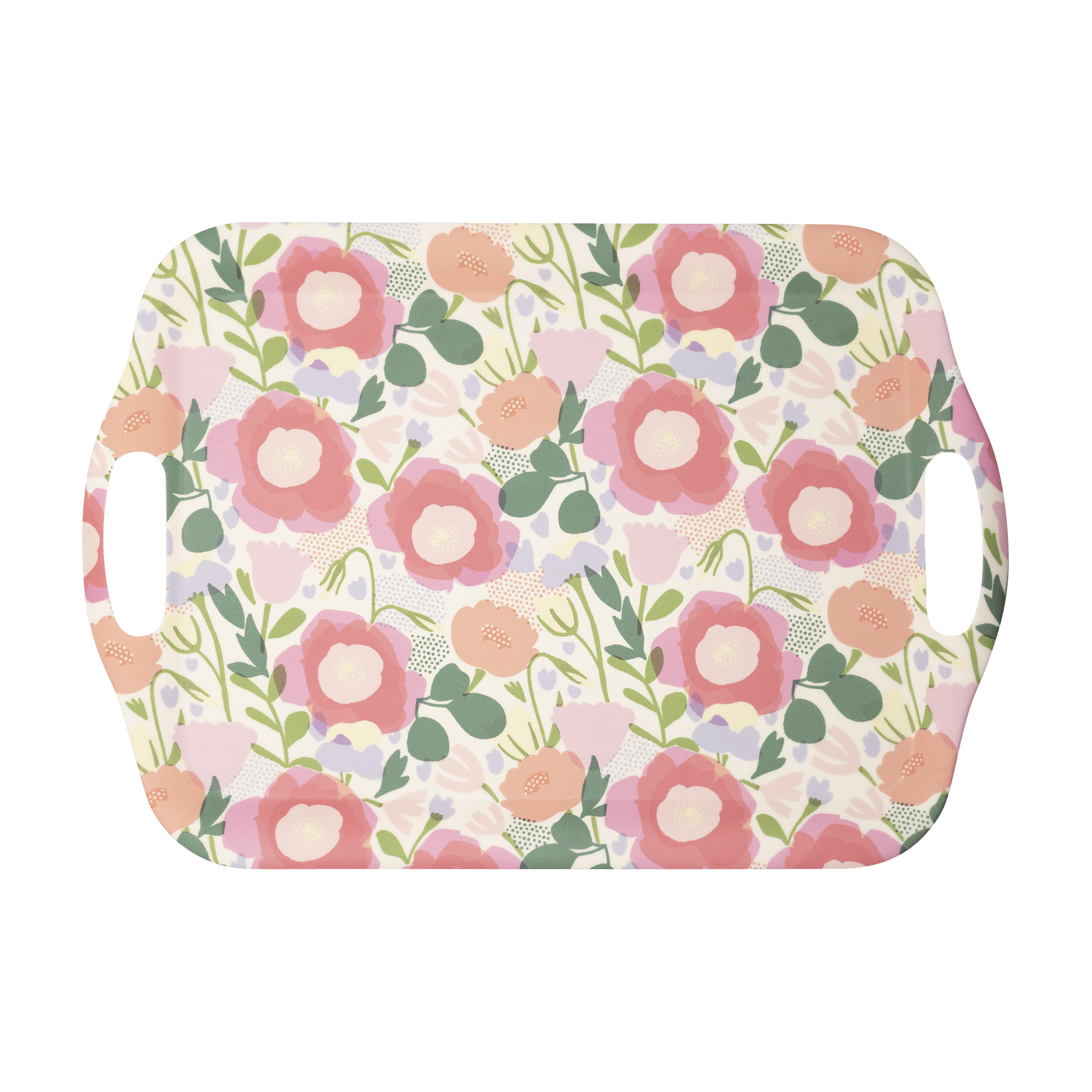 Spring Floral Serving Tray - bubblegum market