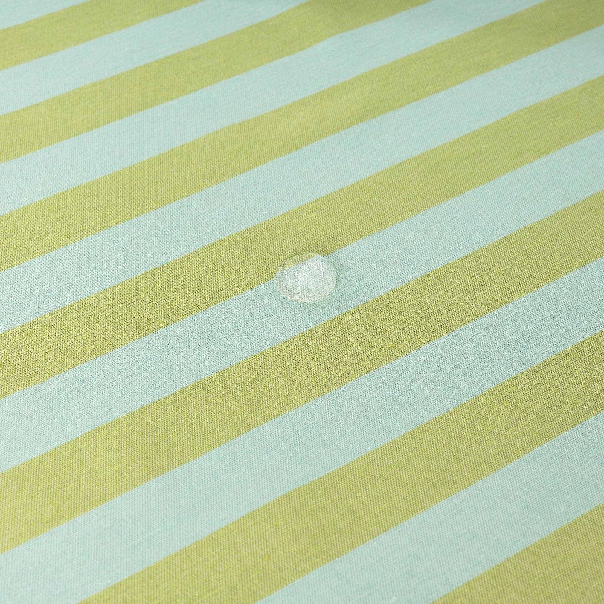 Spring Green / Aqua Striped Tablecloth 118" - bubblegum market