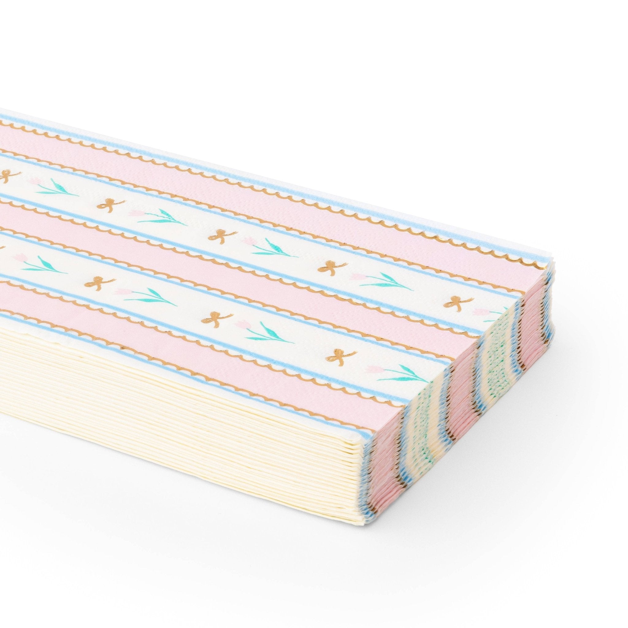 Spring Tulip Guest Towel Napkins - bubblegum market