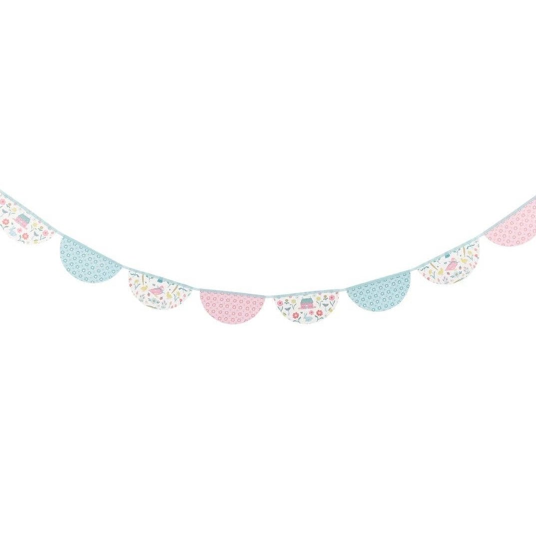 Springtime Cottage Bunting Banner - bubblegum market