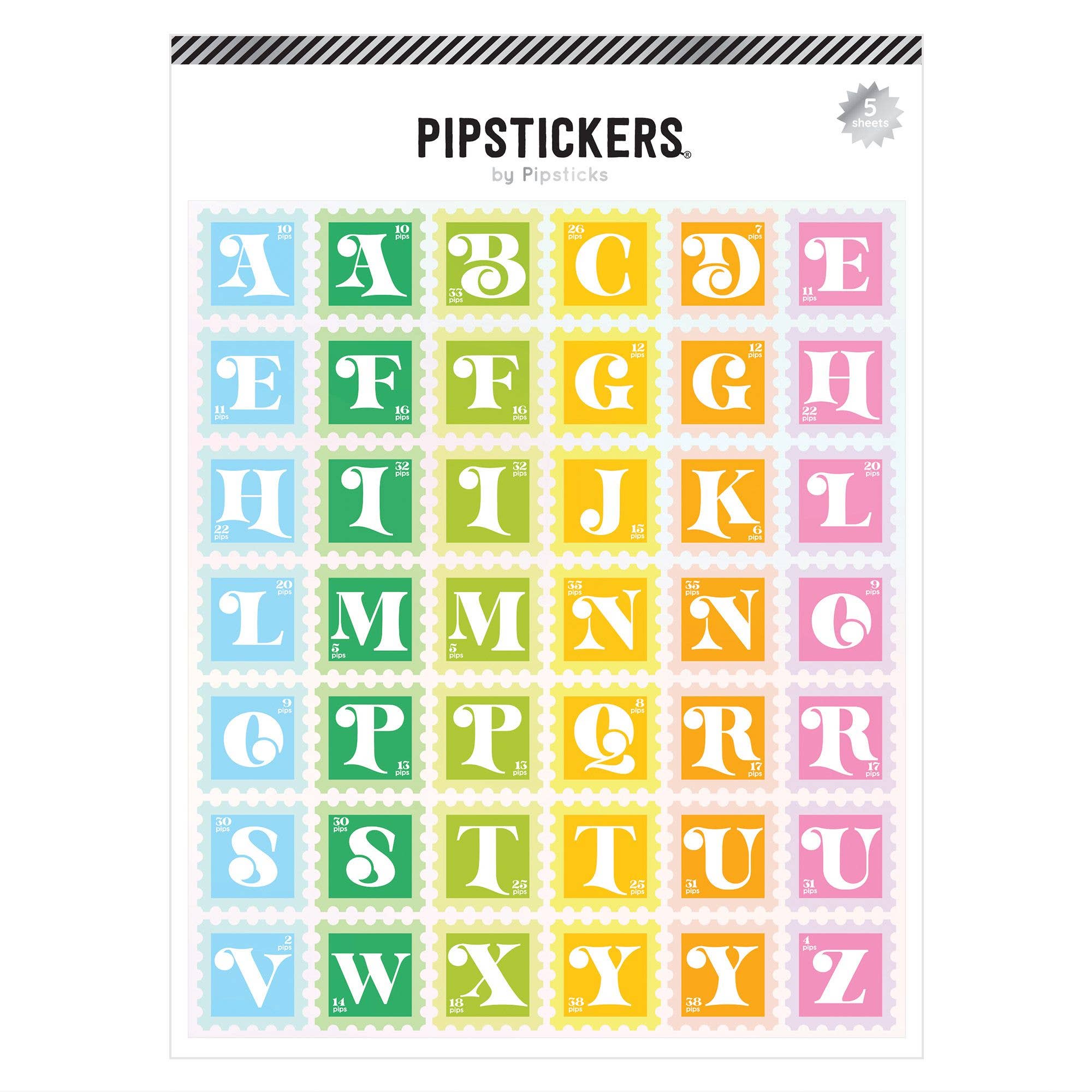 Stamp It Out Big Alphabet Stickers (5ct) - bubblegum market
