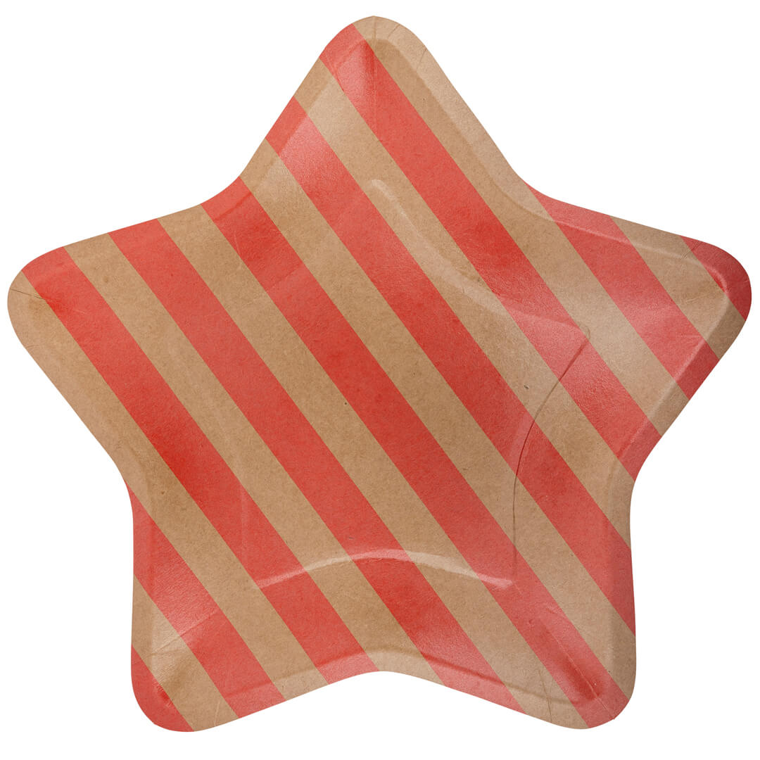 Star - Shaped Kraft Paper Plates 11" - bubblegum market