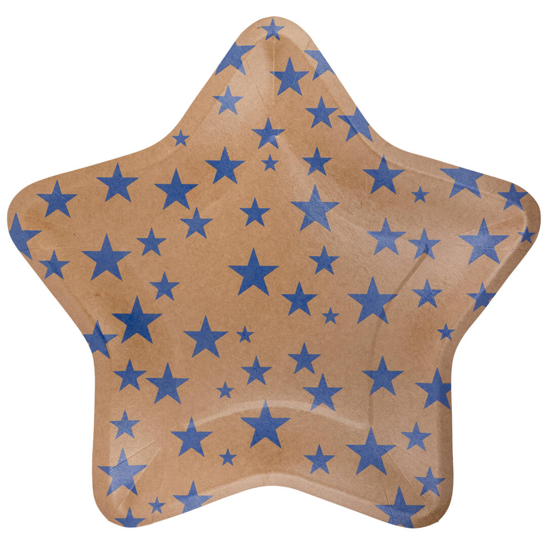 Star - Shaped Kraft Paper Plates 11" - bubblegum market