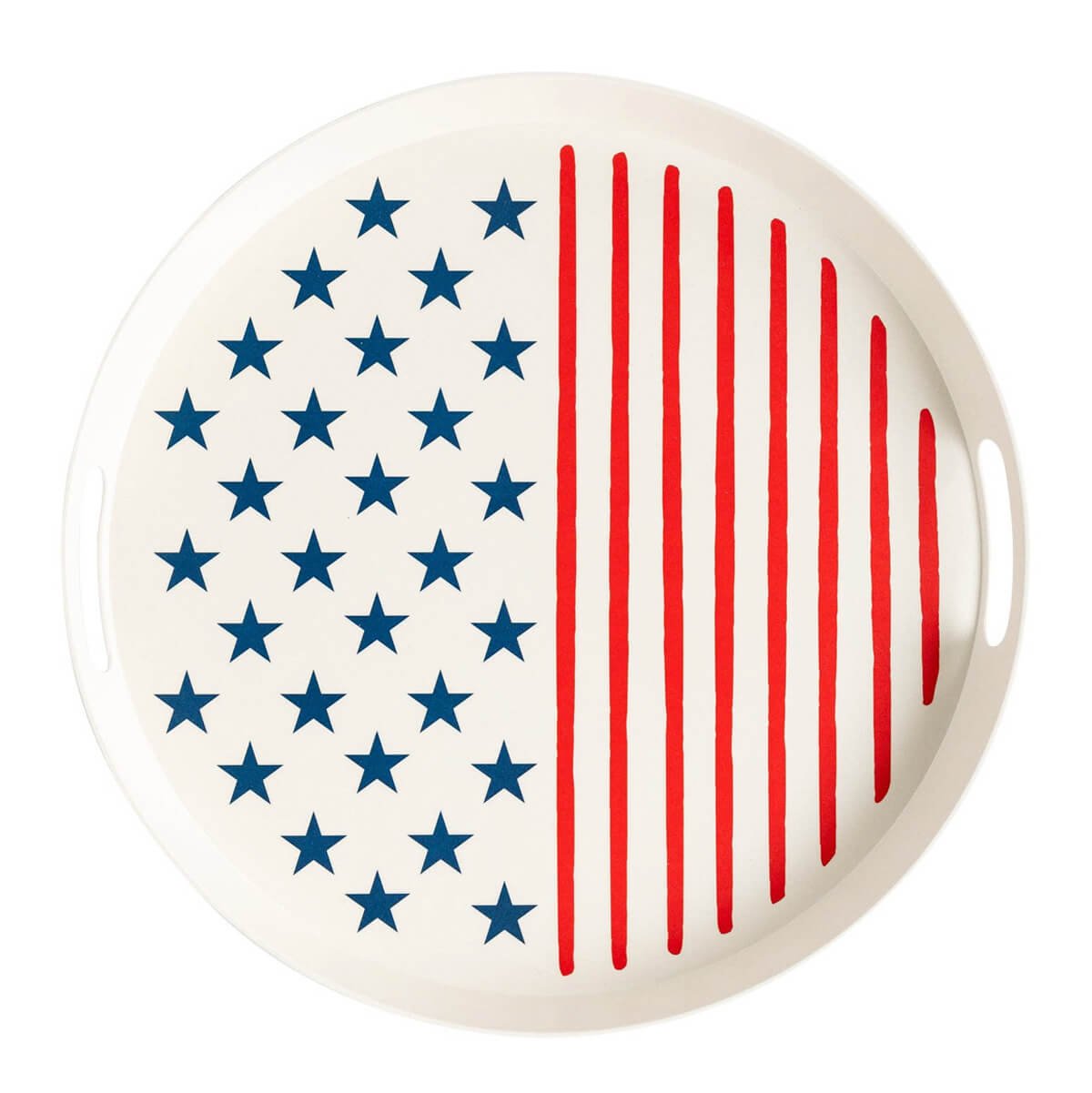 Stars and Stripes Reusable Bamboo Round Serving Tray - bubblegum market
