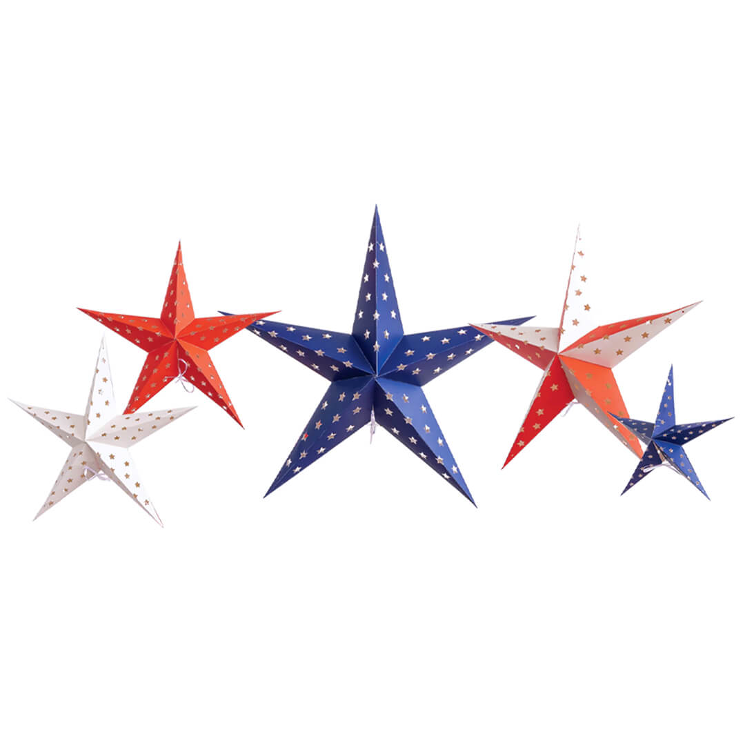 Stars & Stripes Decorative Hanging Stars - bubblegum market