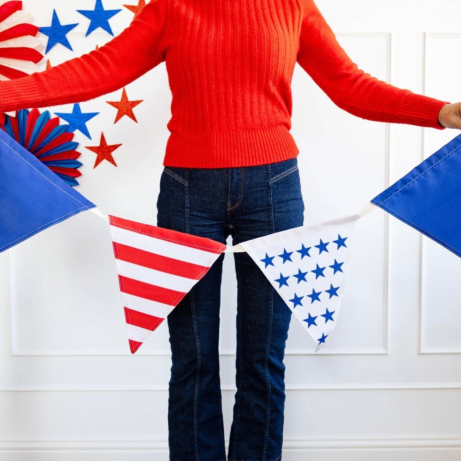 Stars & Stripes Outdoor Banner - bubblegum market