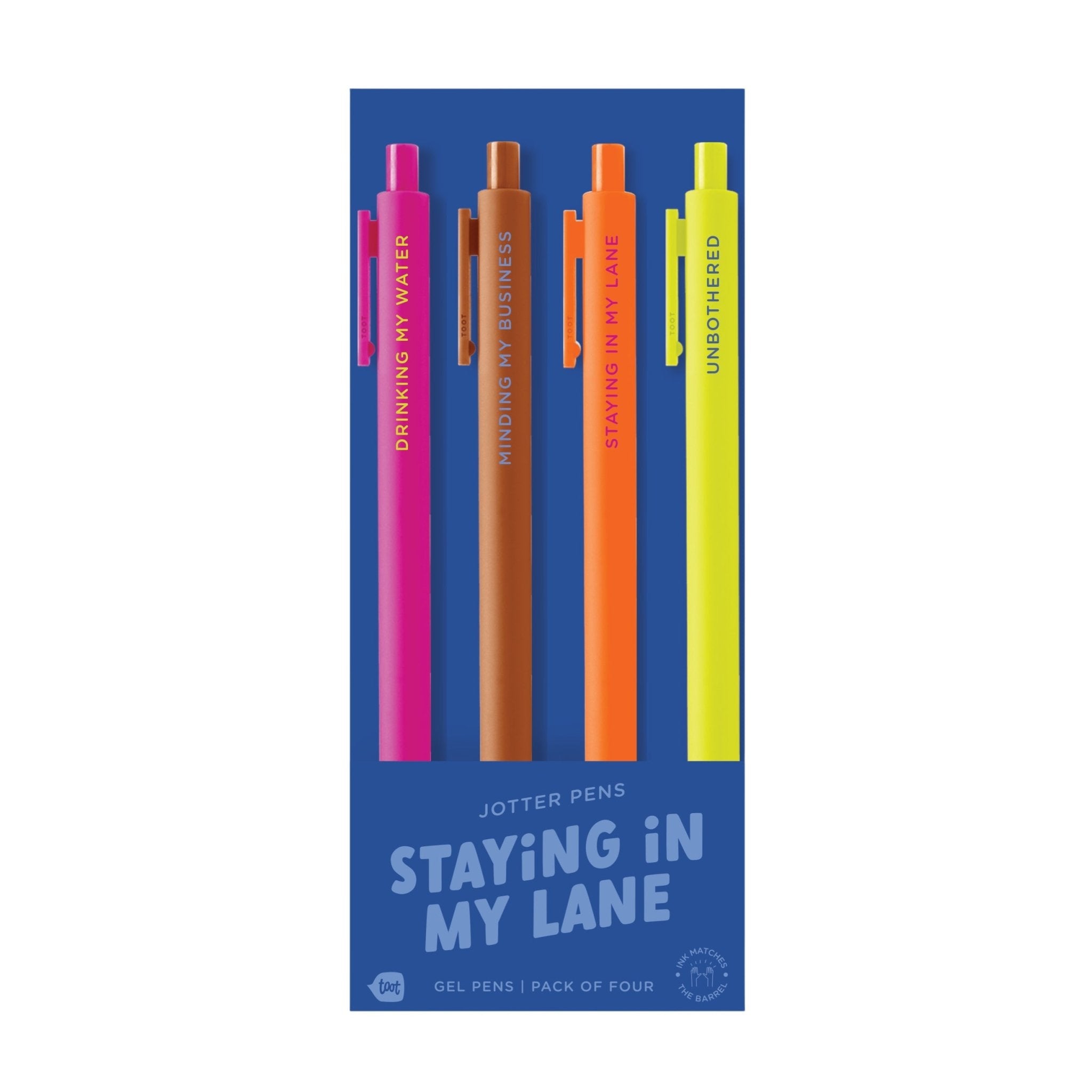 STAYING IN MY LANE Jotter Pen Set - bubblegum market