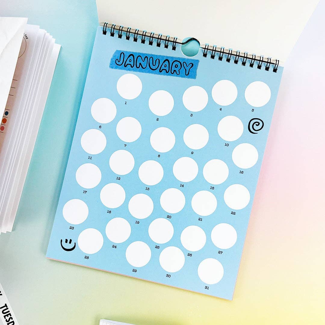 Sticker Your Year Wall Calendar - bubblegum market