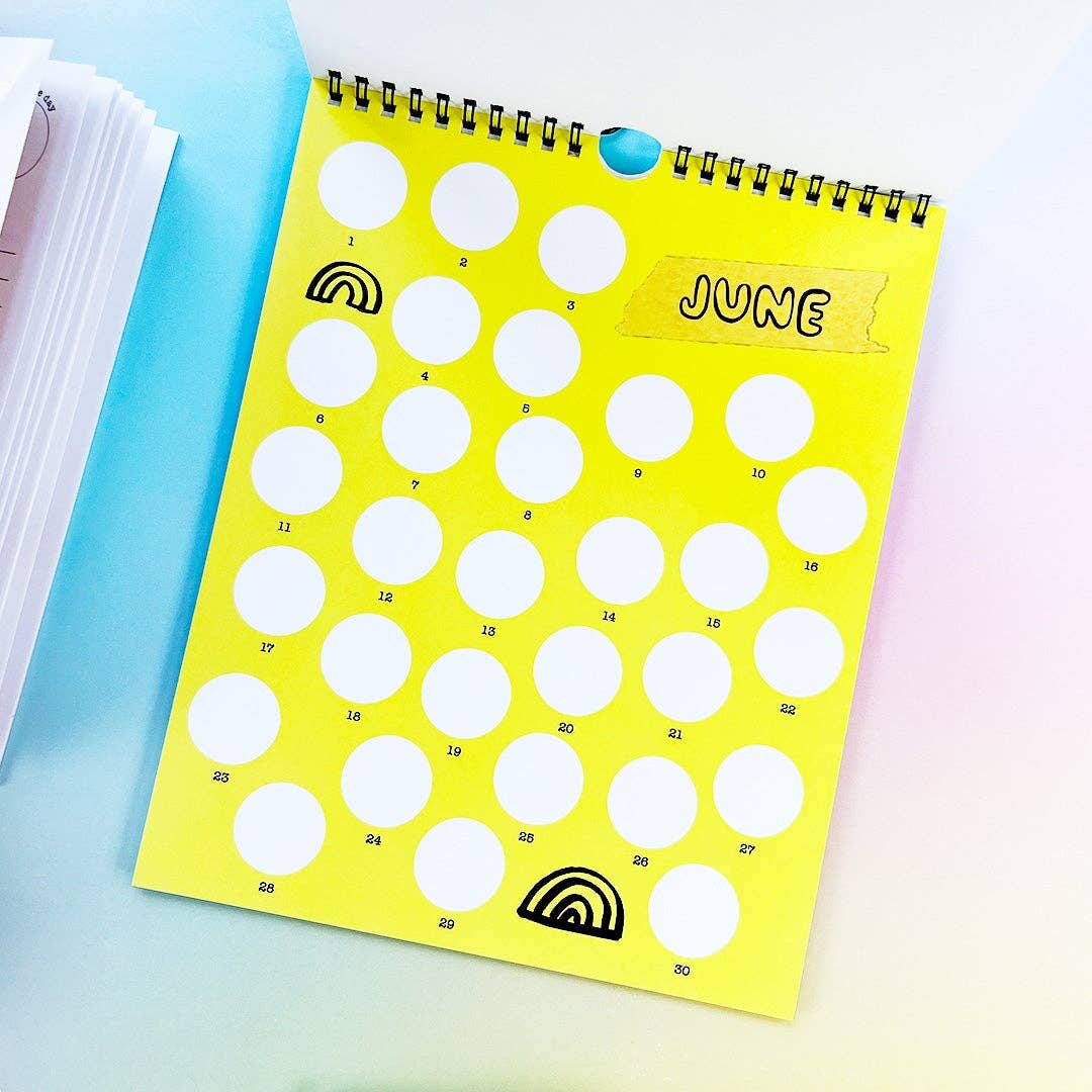 Sticker Your Year Wall Calendar - bubblegum market