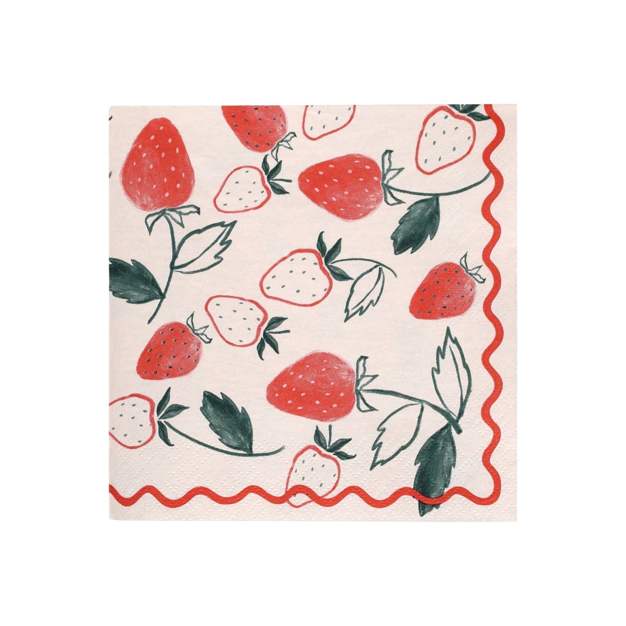 Strawberry Field Paper Napkins - bubblegum market