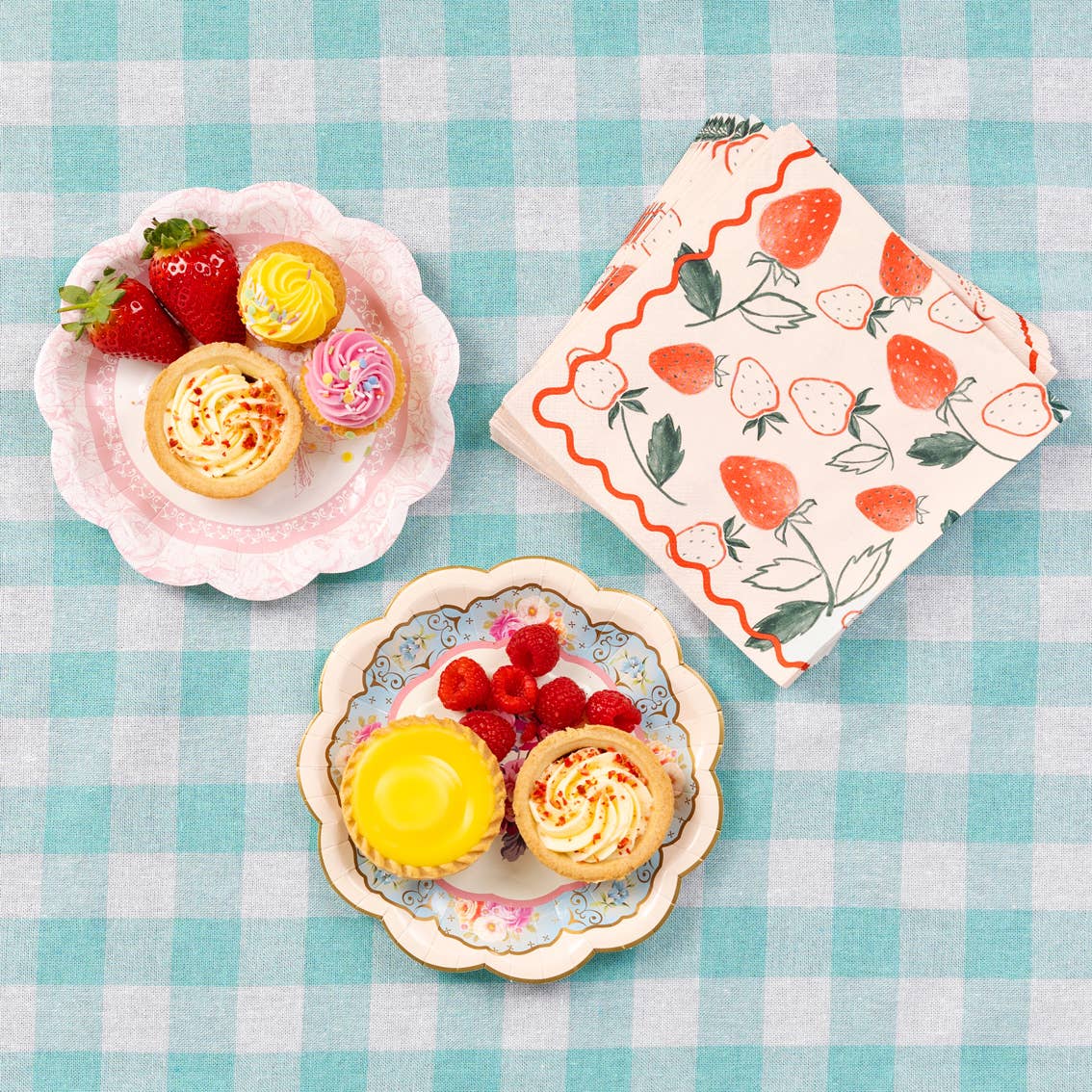 Strawberry Field Paper Napkins - bubblegum market