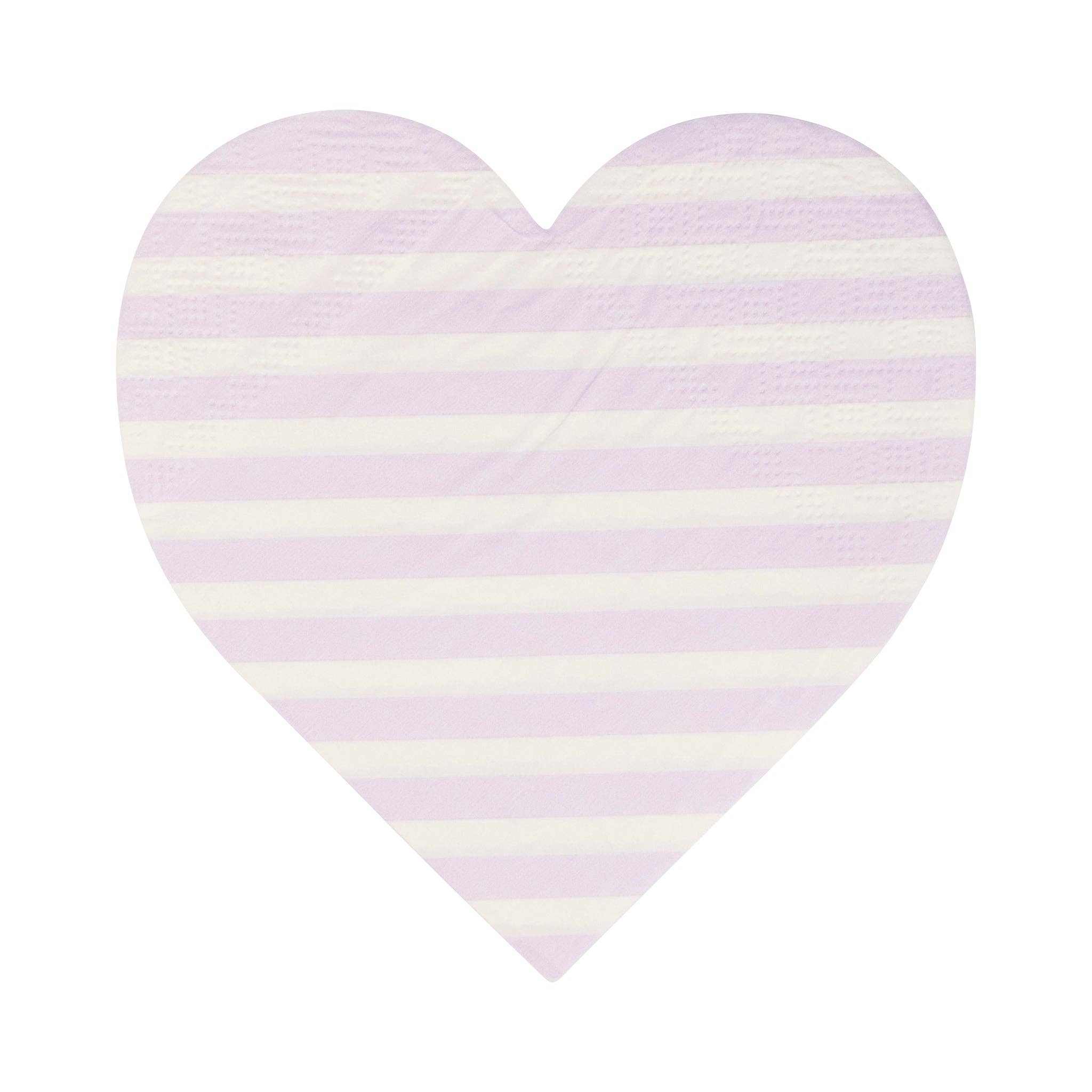 Striped Hearts Pastel Napkins - bubblegum market
