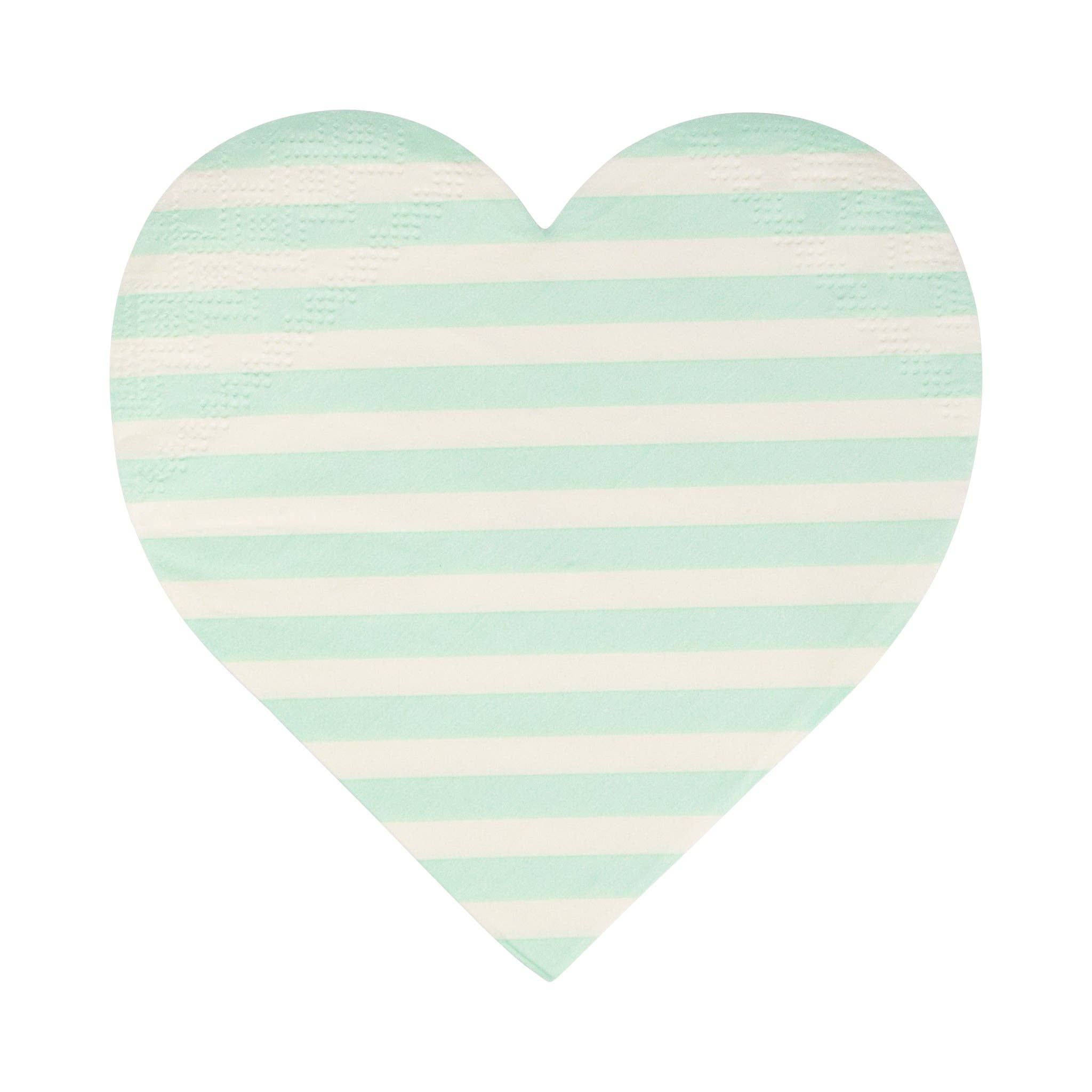 Striped Hearts Pastel Napkins - bubblegum market