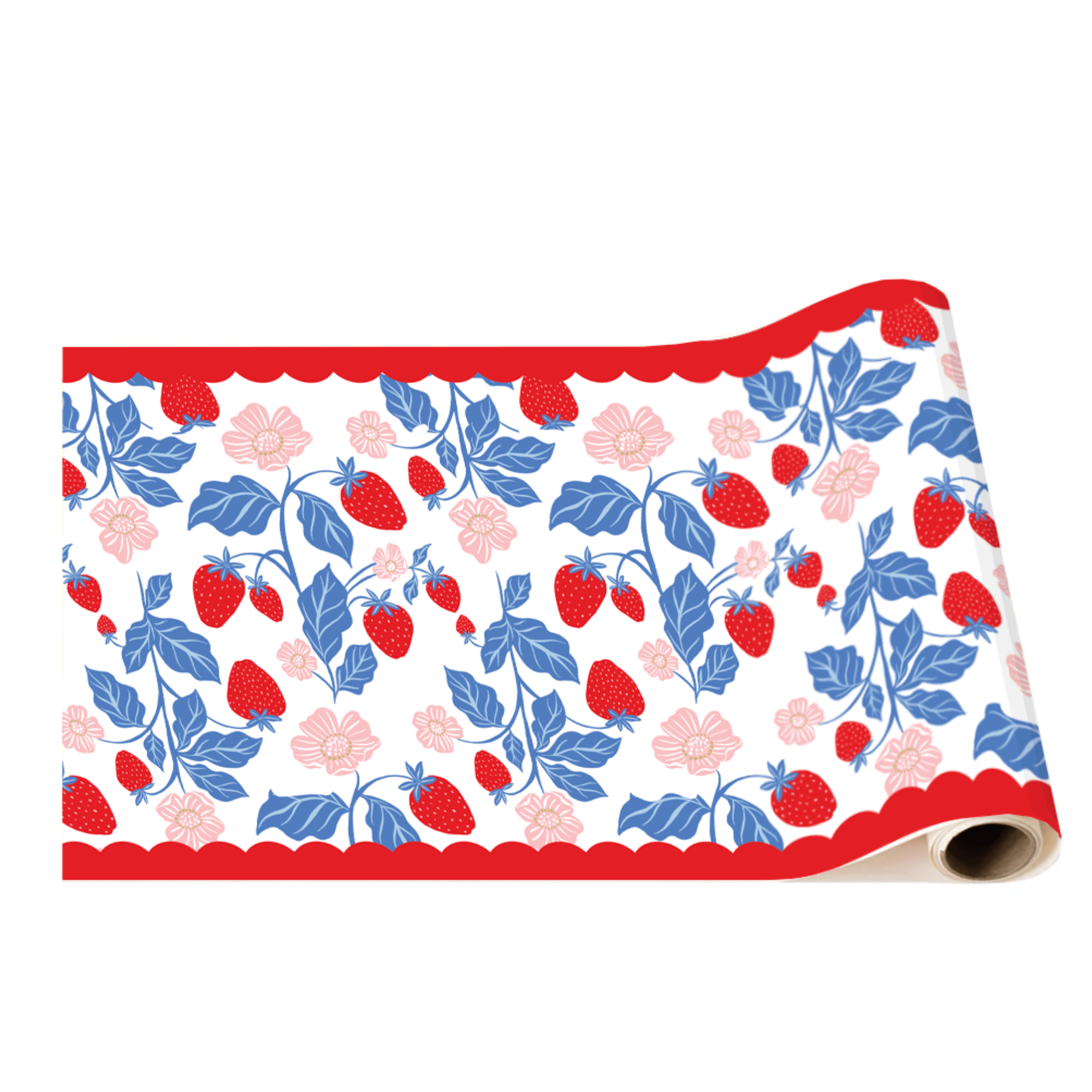 Summer Strawberry Paper Table Runner - bubblegum market