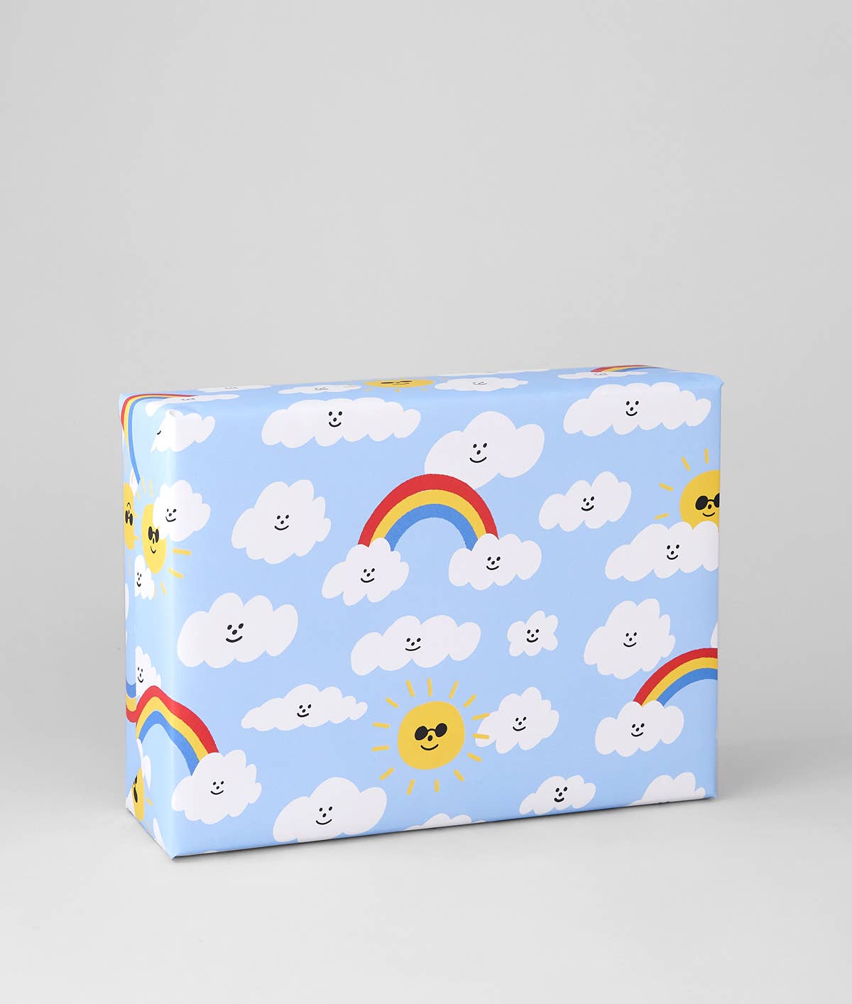 Suns and Clouds Gift Wrap - bubblegum market