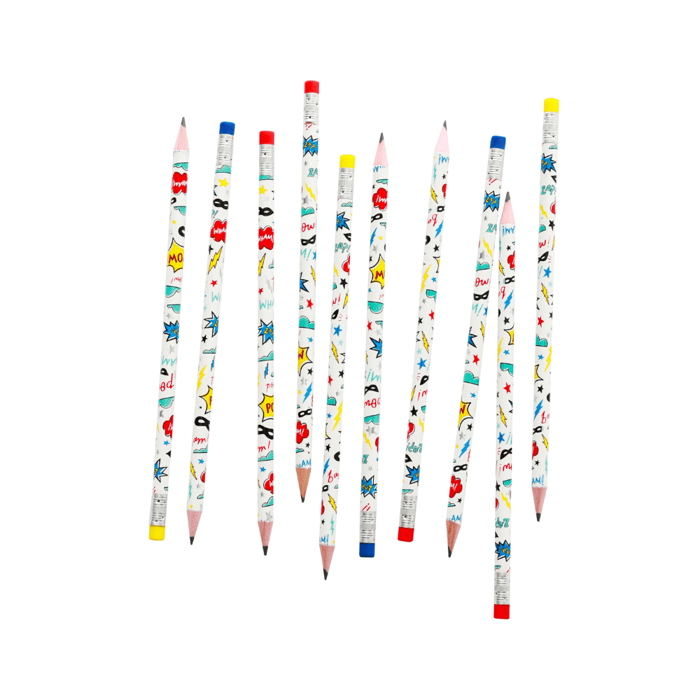 Superhero Pencil Set (10pc) - bubblegum market